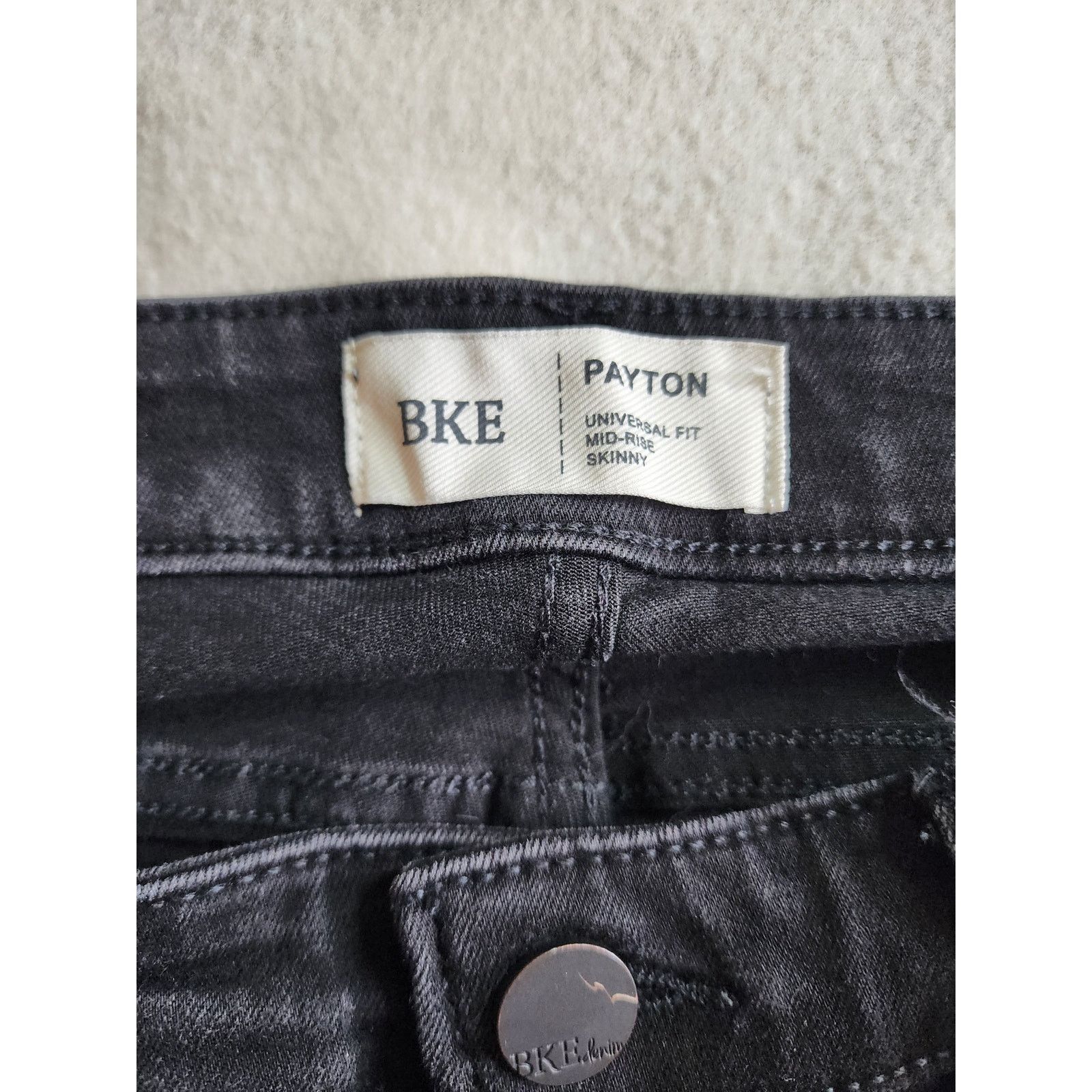 BKE BKE Payton Mid-Rise Skinny Jeans Black 31x29 Buckle Size 31" - 3 Thumbnail