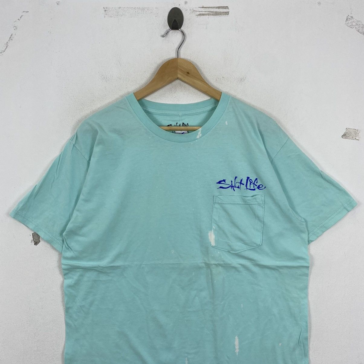Vintage Salt Life Vintage TealMarlin Graphic TShirt Large Distressed Size US L / EU 52-54 / 3 - 3 Thumbnail