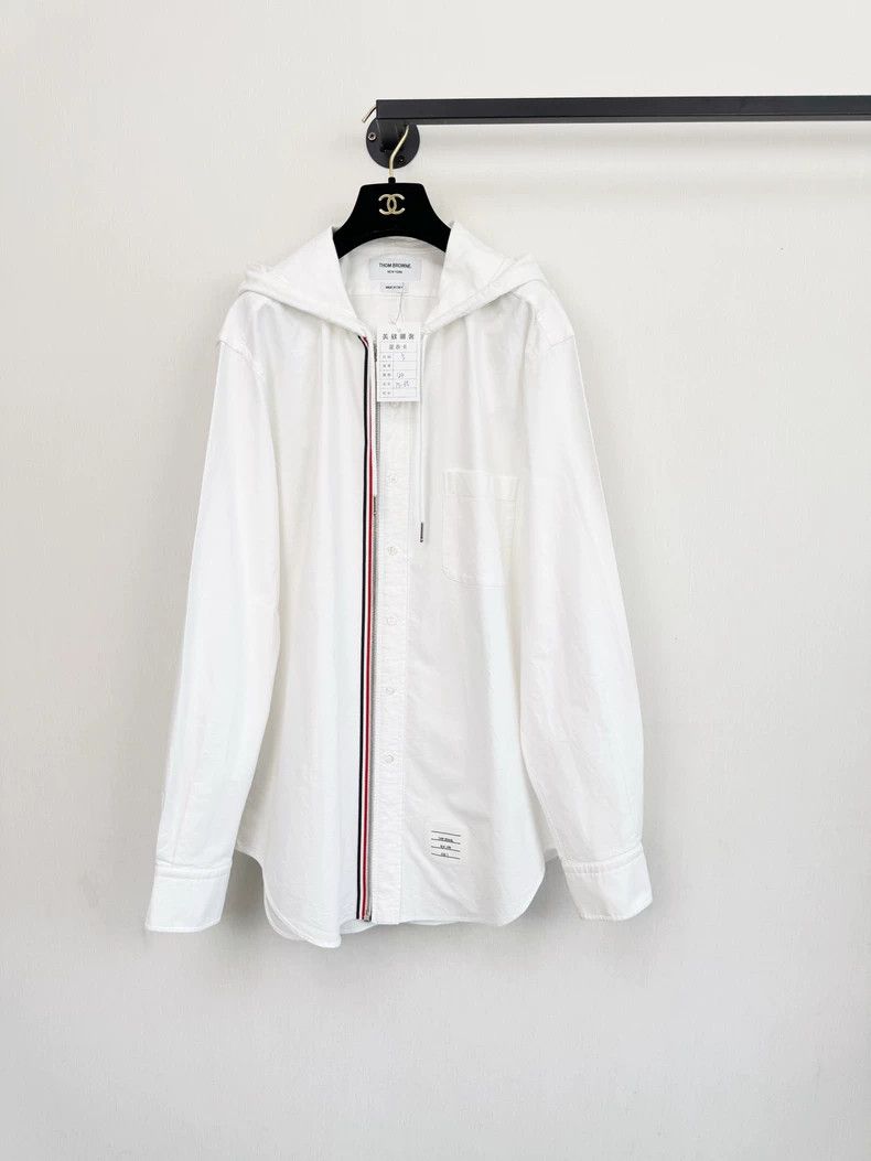 Thom Browne Thom Browne White Hooded Jacket - dmc Size US M / EU 48-50 / 2 - 1 Thumbnail