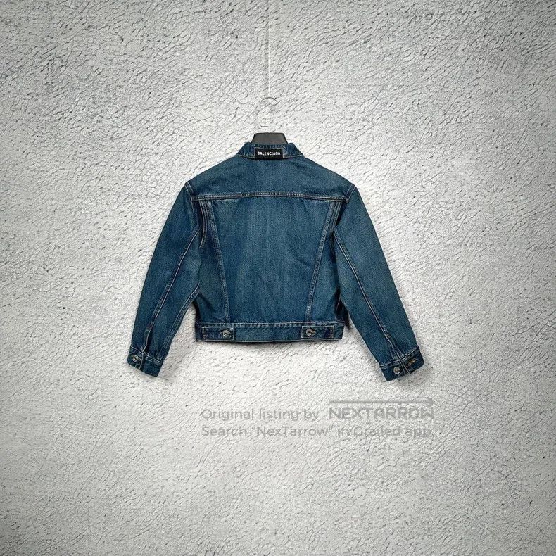 Balenciaga Balenciaga Denim Short Collar Denim Jacket Size XS / US 0-2 / IT 36-38 - 2 Thumbnail