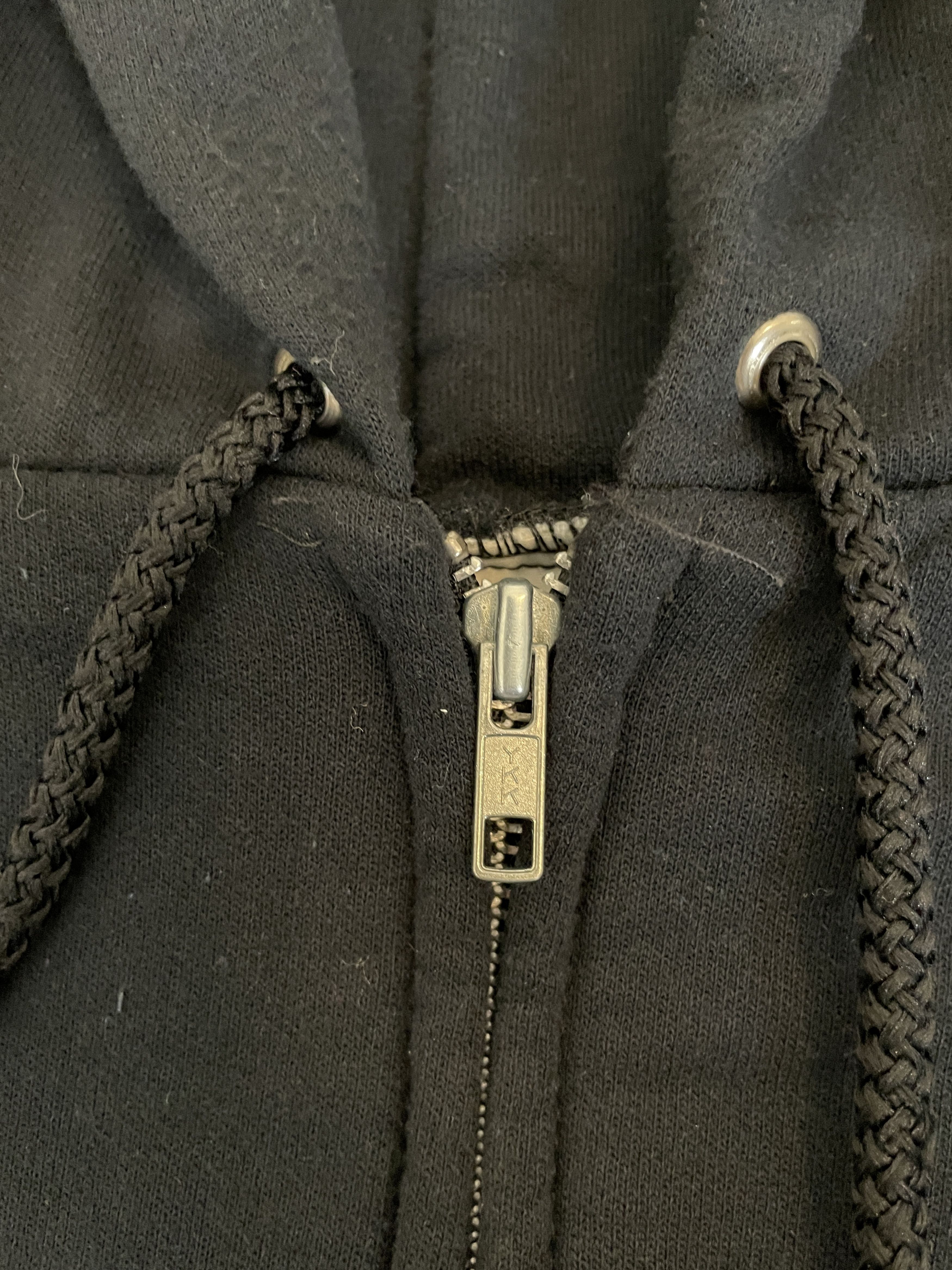 Other Vintage Basic Waffle Lined Black Zip Up Hoodie Size US L / EU 52-54 / 3 - 7 Thumbnail