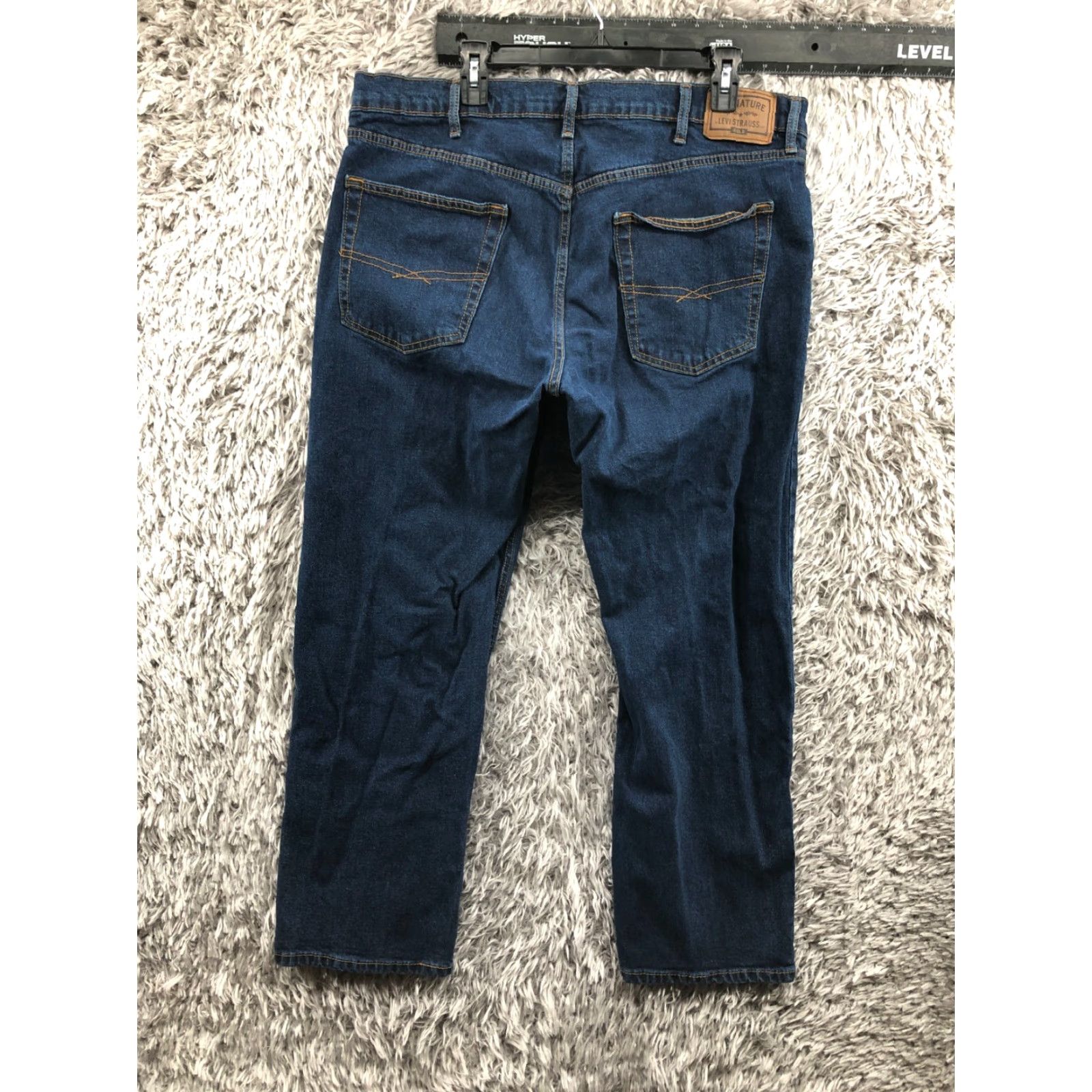 Levi's Levi's Jeans Relaxed Straight 38x30 Mens Dark Blue Wash Str Size US 38 / EU 54 - 5 Thumbnail