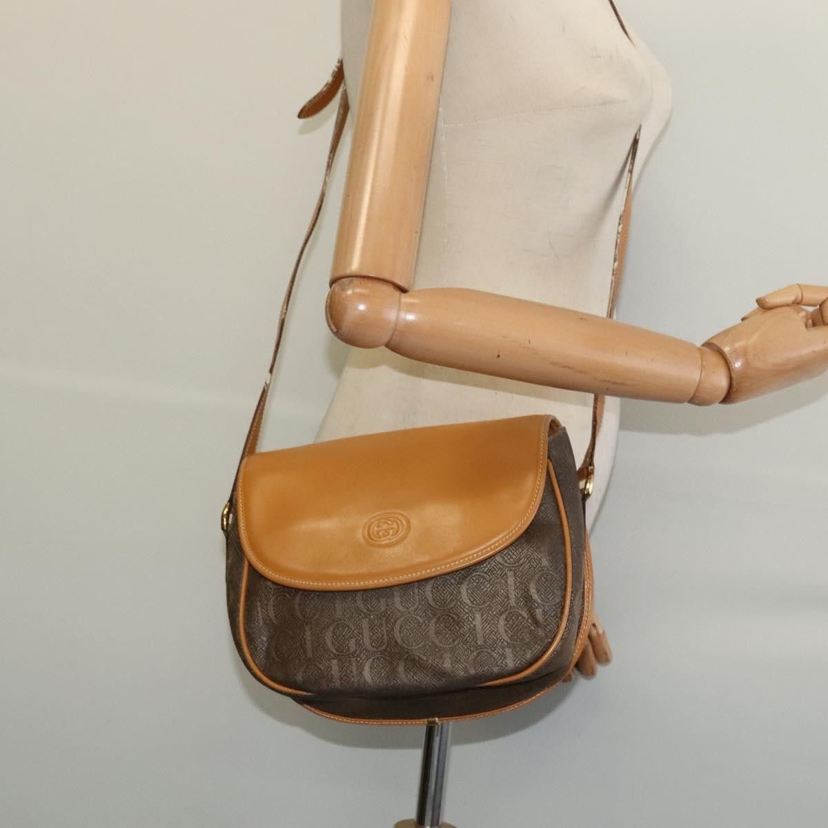 Gucci GUCCI Shoulder Bag Pvc Brown Gold 001 084 001 084 Size ONE SIZE - 21 Thumbnail