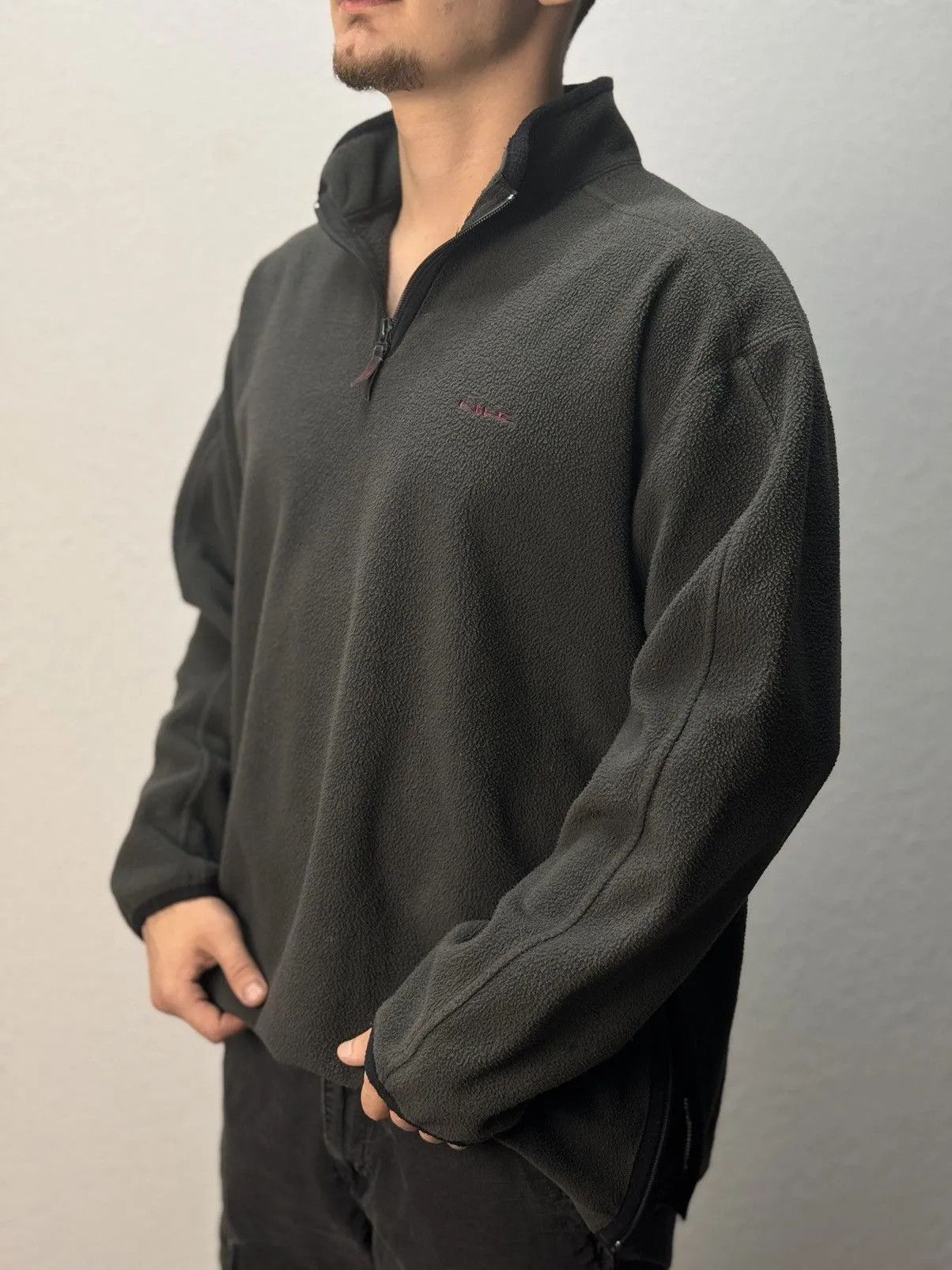 Nike Vintage 90s Nike 1/4 Zip Fleece Pullover Sweater Size US L / EU 52-54 / 3 - 2 Thumbnail