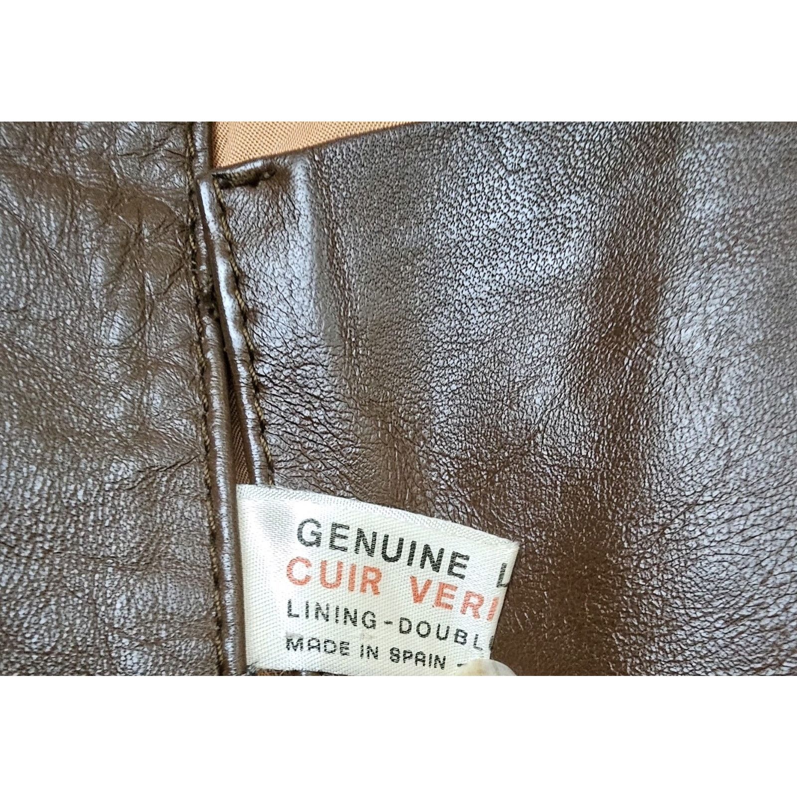 Other Siegfried Barcelona Spain VTG Leather Plazer Coffee 42 Size US XS / EU 42 / 0 - 8 Thumbnail