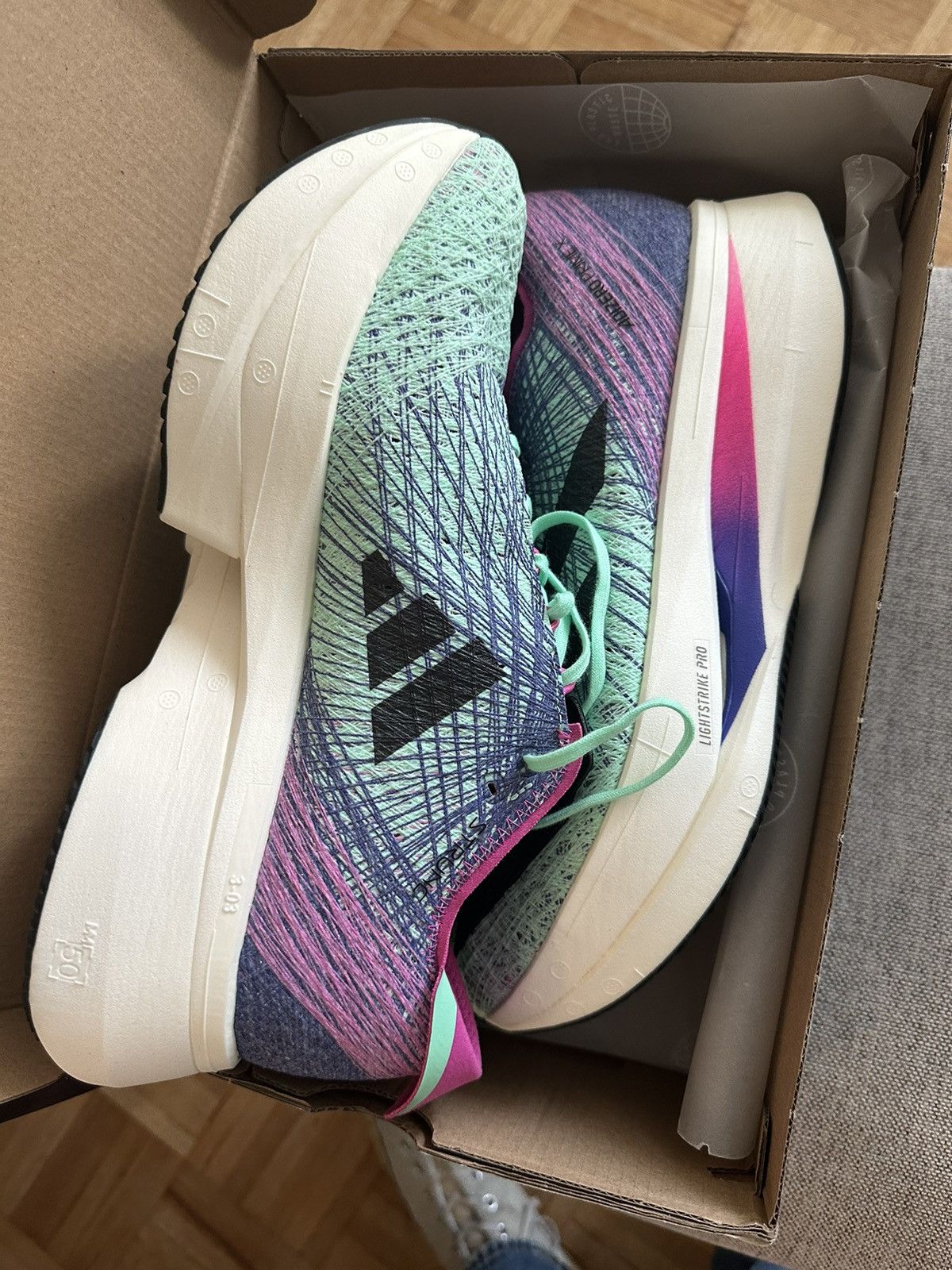 Adidas Adidas Adizero Prime X Strung Running Shoes HQ3781 Men's 12 Size US 12 / EU 45 - 1 Thumbnail