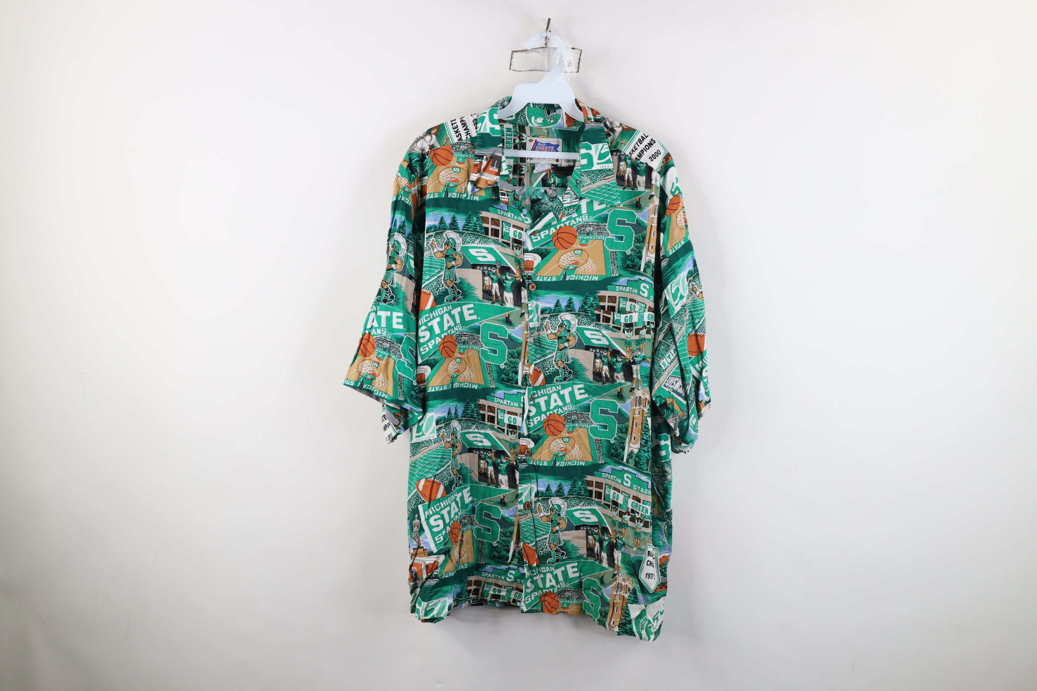 Vintage Y2K 2000 Reyn Spooner University Sports Button Shirt