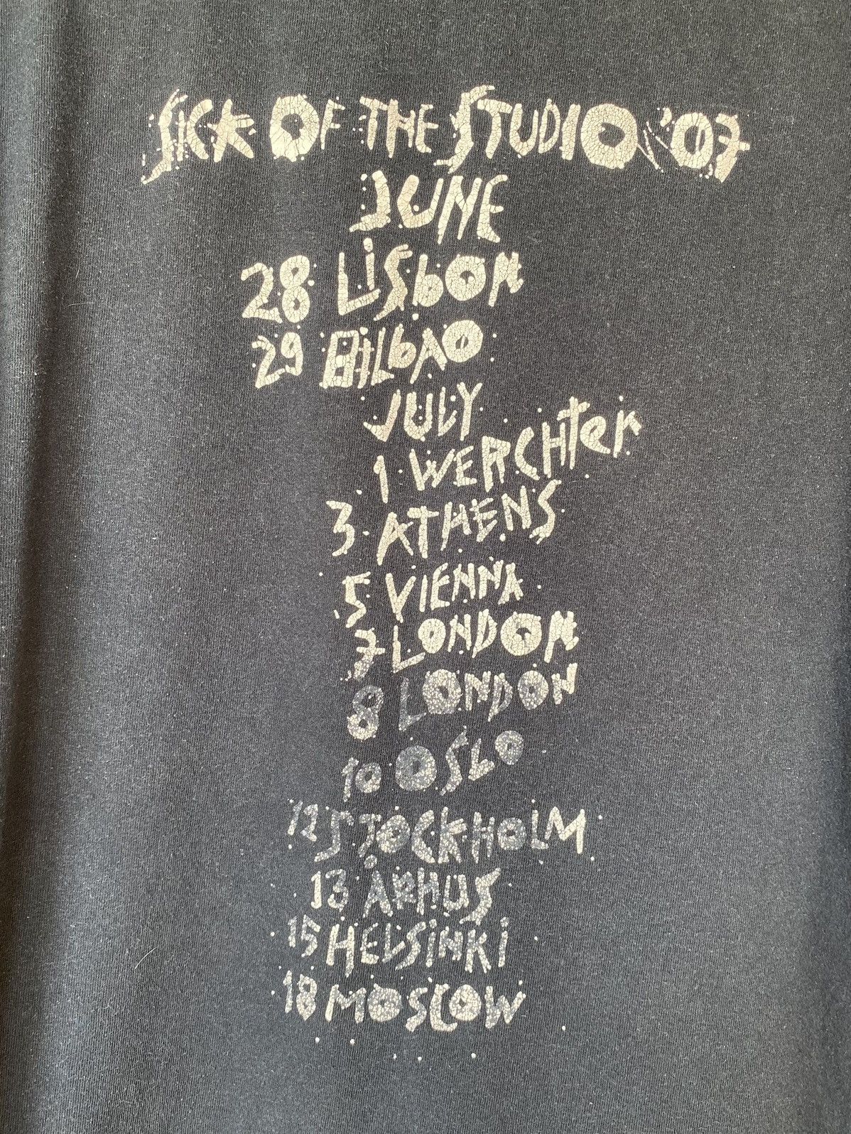 Band Tees × Metallica Vintage Metallica Sick of the studio tour 2007 t-shirt Size US XL / EU 56 / 4 - 6 Thumbnail