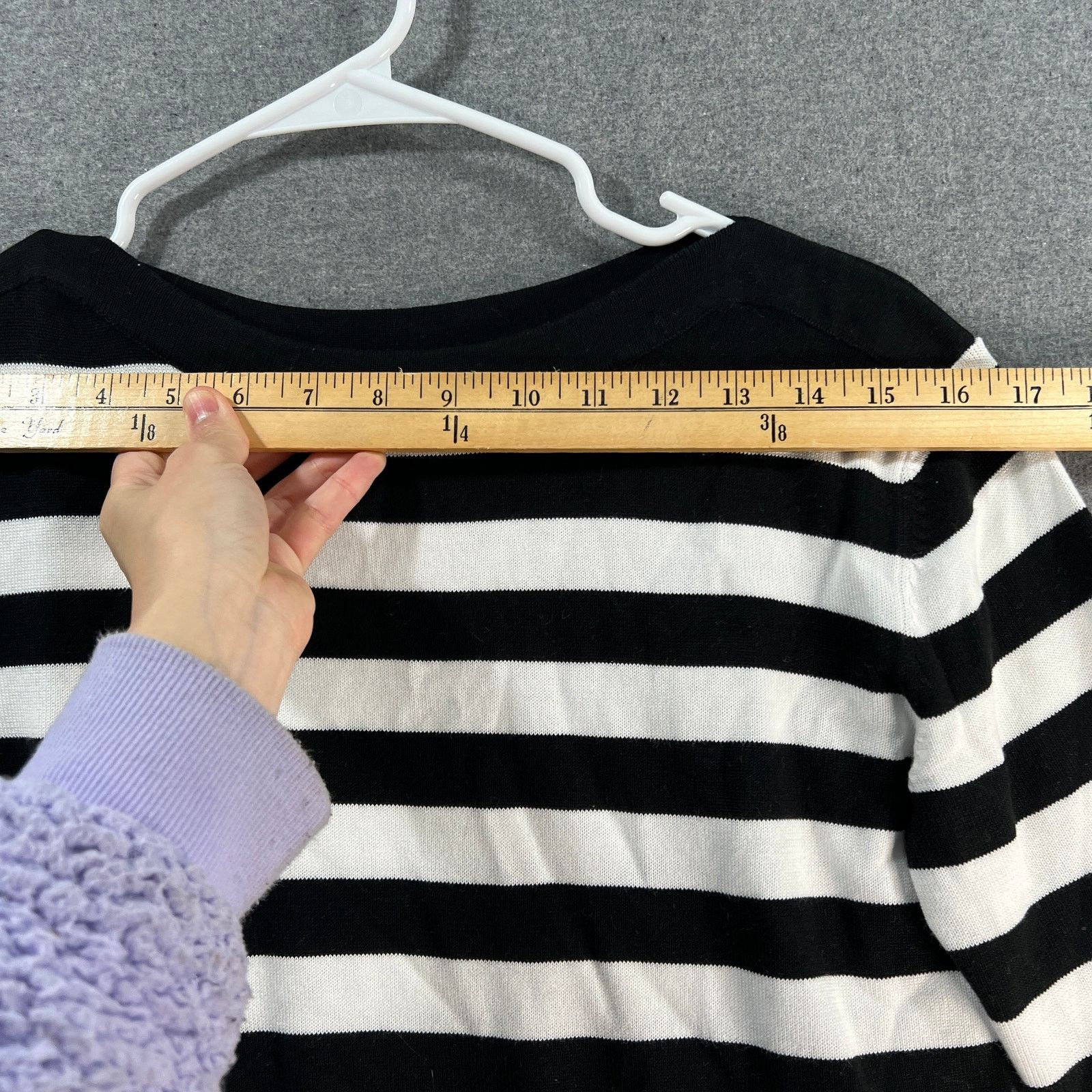 Other Belle by Kim Gravel Nautical Striped 3/4 Sleeve Sweater Size XXS / US 00 / IT 34 - 6 Thumbnail