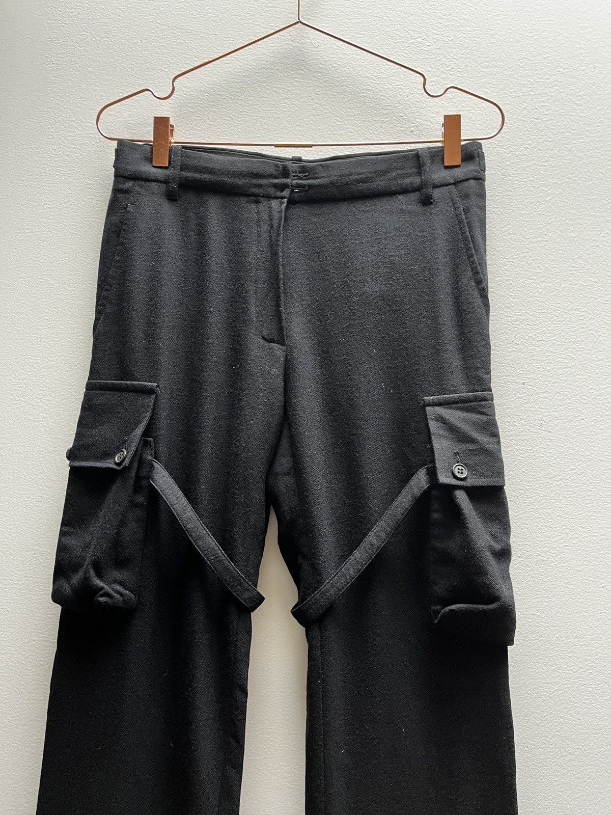 Ann Demeulemeester Ann Demeulemeester FW02 Bondage Cargo Wool Pants Size US 30 / EU 46 - 18 Thumbnail