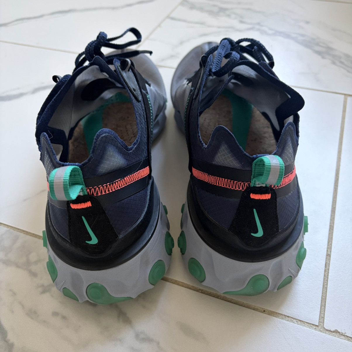 Nike Nike React Element 87 Black Neptune Green Mens Size 12 EUC Size US 12 / EU 45 - 5 Thumbnail