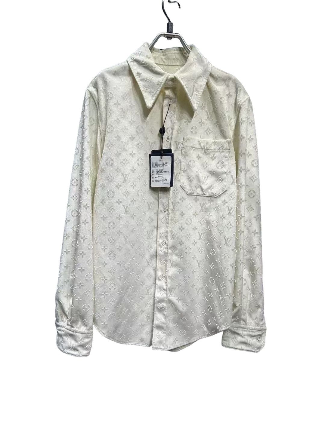 Louis Vuitton Louis Vuitton Monogram Flocked Shirt Size M Size US M / EU 48-50 / 2 - 1 Thumbnail