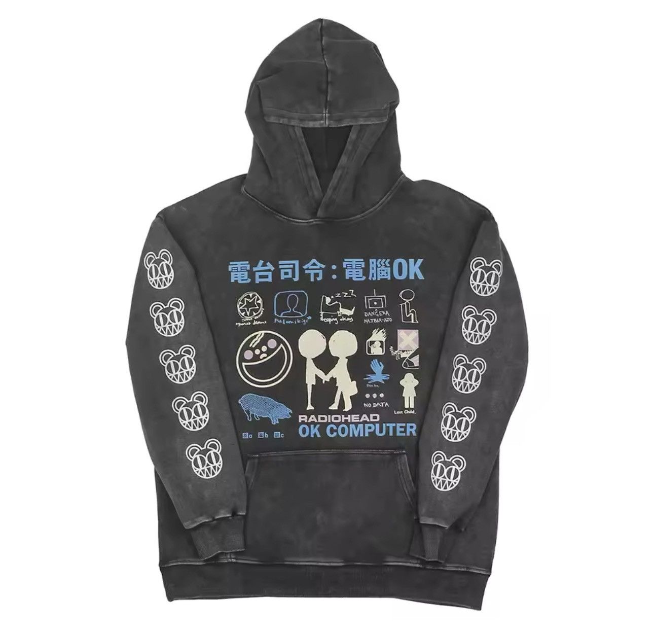 Designer × Japanese Brand Japanese Cartoon Print Hoodie Washed Black Size US L / EU 52-54 / 3 - 6 Thumbnail
