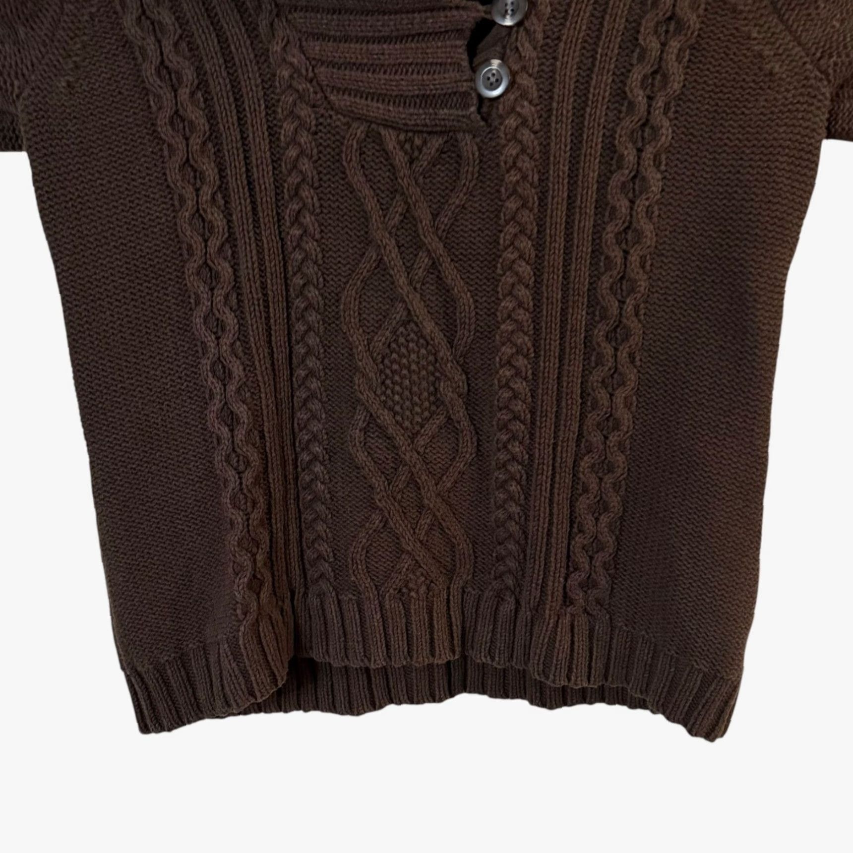 Eddie Bauer VINTAGE Eddie Bauer Sweater Womens XL Brown Ribbed Cable-Knit Shawl Collar Chunky Knit Pullover Sweatery? Size XL / US 12-14 / IT 48-50 - 6 Thumbnail