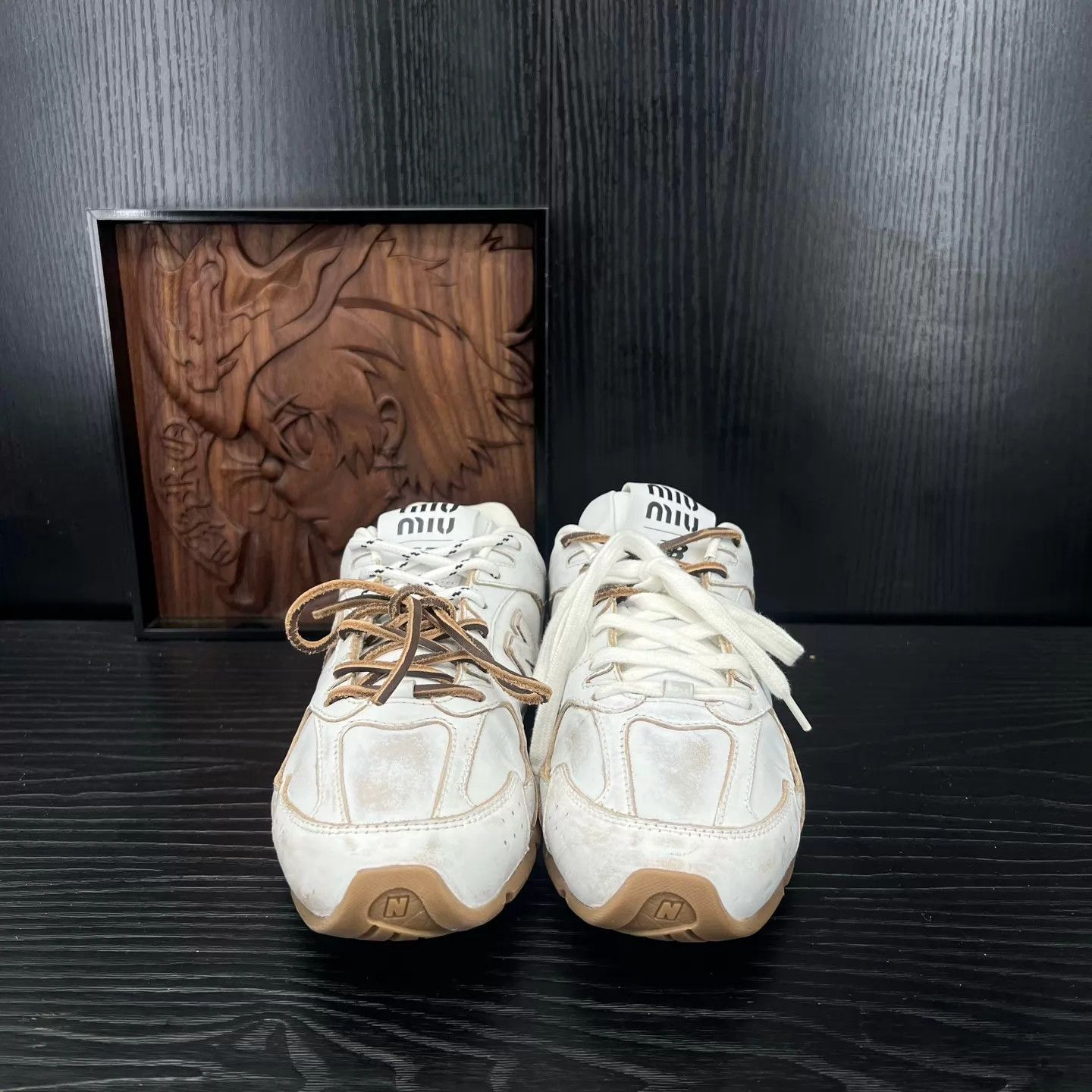 Miu Miu MIU MIU nb530 women's Distressed White 37.5 Size US 7 / IT 37 - 5 Thumbnail
