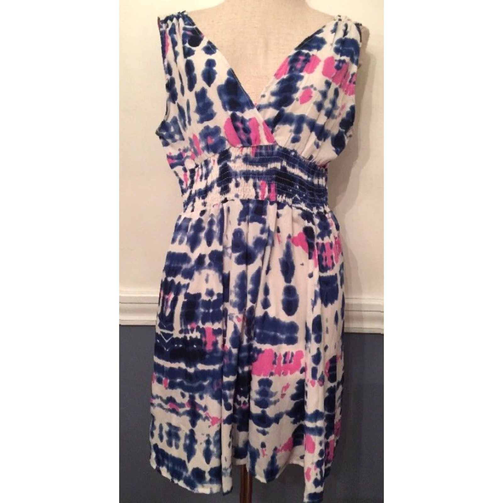 Vintage Lazy Daisy Sundress Retro Tie Dye Print Large New NWT Style DK-27 Size L / US 10 / IT 46 - 2 Thumbnail