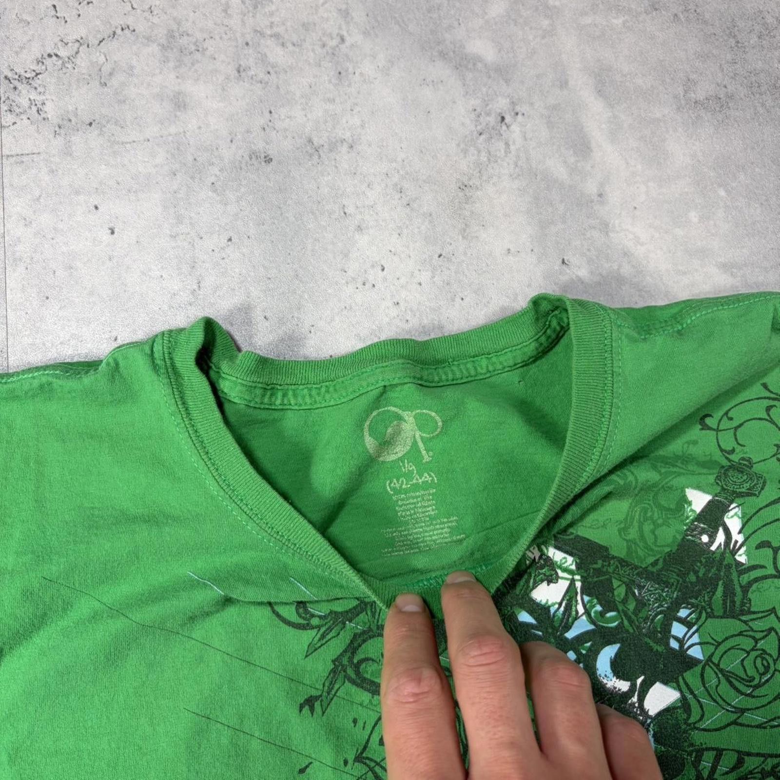 Ocean Pacific Y2K Green Ocean Pacific Grunge Skater T-Shirt Size L / US 10 / IT 46 - 4 Thumbnail