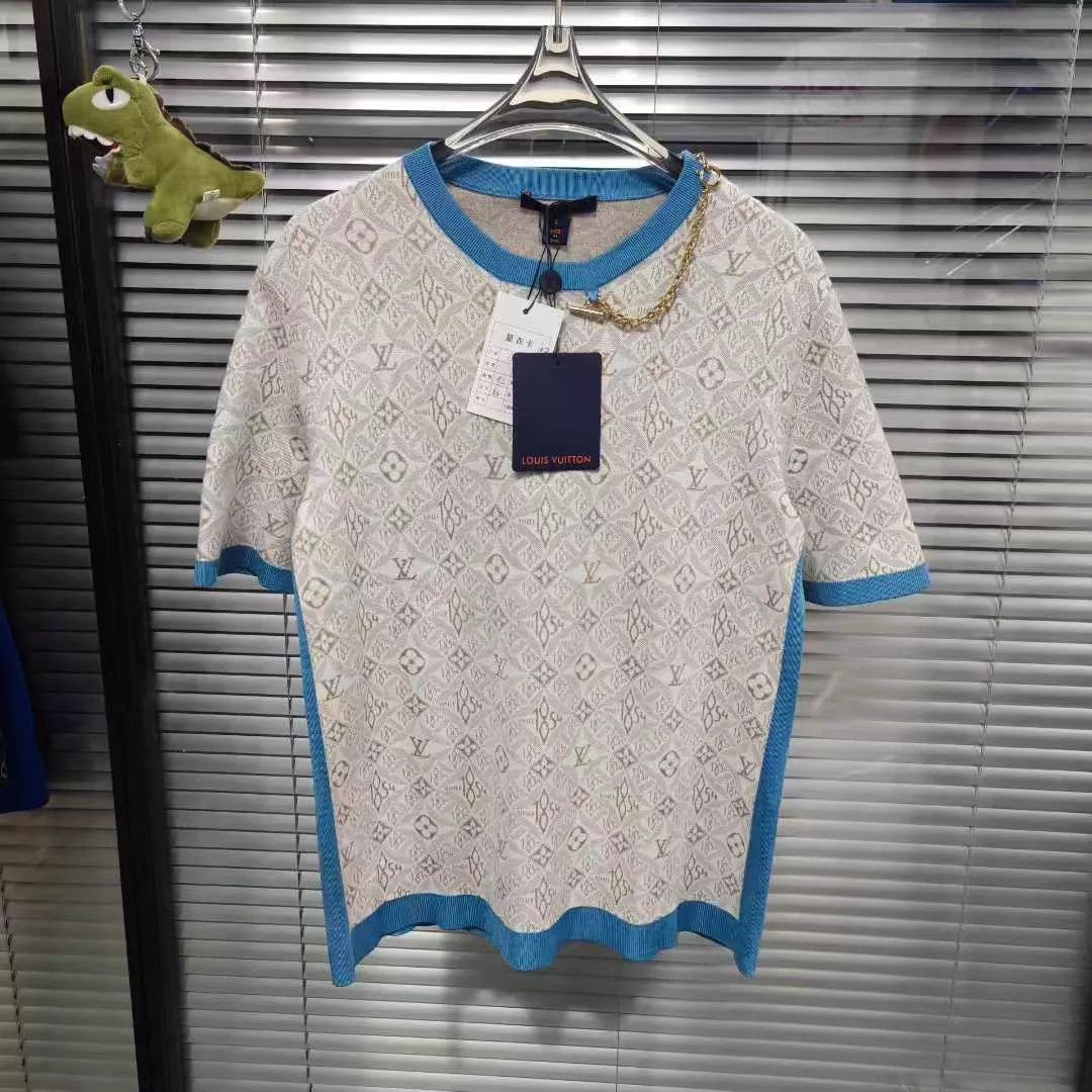 Louis Vuitton LV Monogram All Over Print Knit SS Tee L BNWT Size L / US 10 / IT 46 - 1 Thumbnail