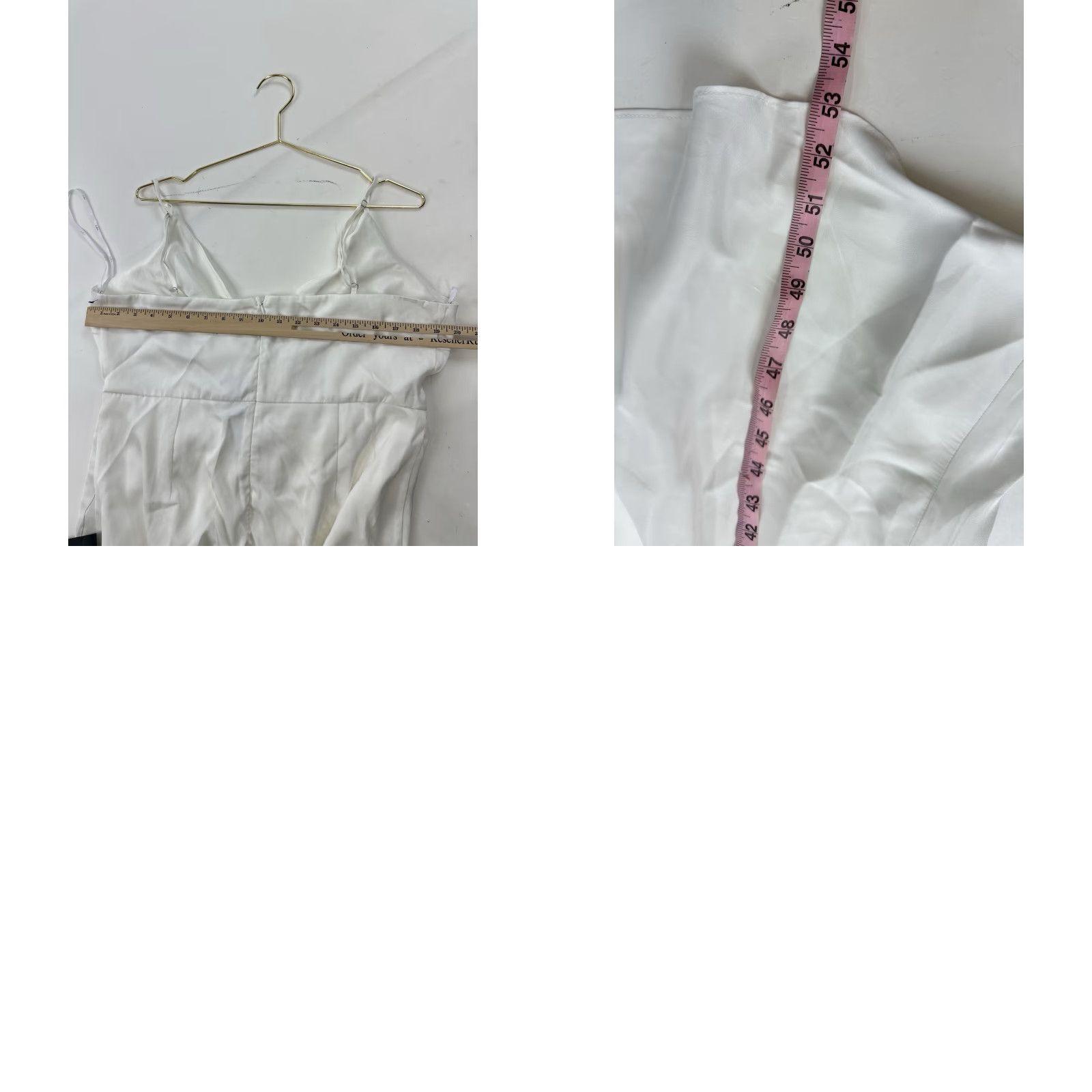 Lulus NWT Lulus Dress Women's XL White Satin Ruffle High Low Enchanted Moments V-Neck Sleeveless Midi Wedding Maxi Party/Cocktail Formal Size XL / US 12-14 / IT 48-50 - 9 Thumbnail