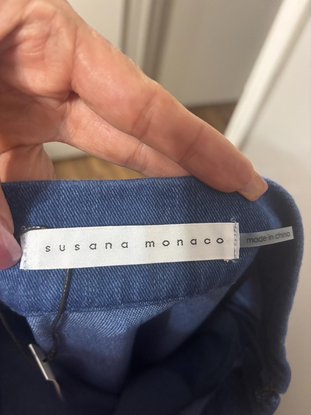 Designer Susana Monaco Stylish Light Denim Mini Skirt Small Size 28" / US 6 / IT 42 - 4 Thumbnail