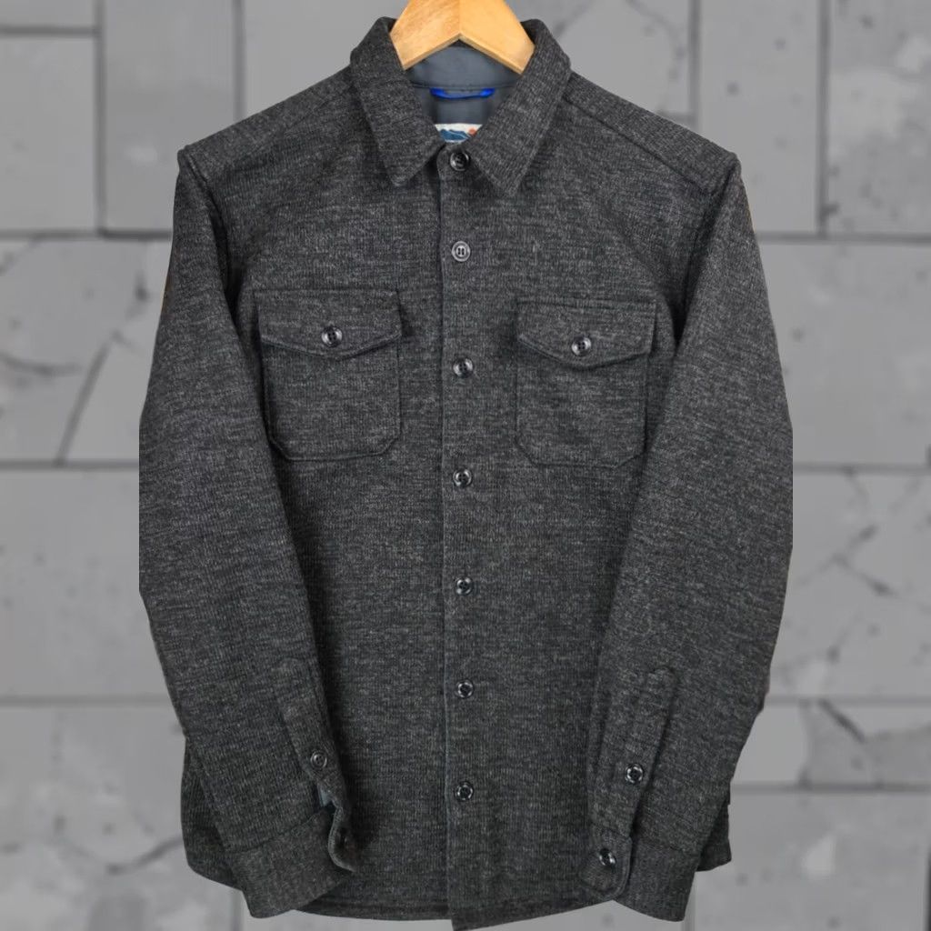 Vintage EDGEVALE Mens Shacket OverShirt Button Front Gray Wool Blend Made in USA Medium Shirt Mens Size US M / EU 48-50 / 2 - 1 Thumbnail