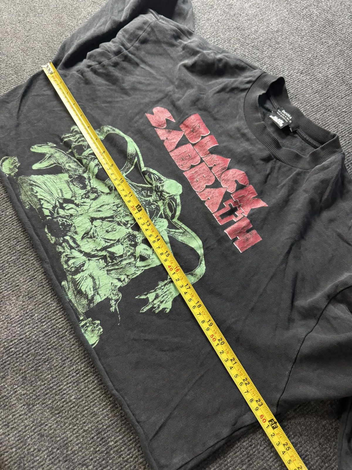 Black Sabbath 2019 Black Sabbath Band Cropped Long Sleeve Tee Bershka Y2K Size L / US 10 / IT 46 - 17 Thumbnail