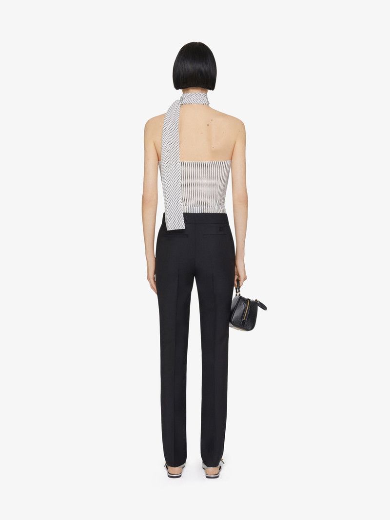 Givenchy o1w1db10326 Top With Knot Collar in White/Black Size XS / US 0-2 / IT 36-38 - 4 Thumbnail