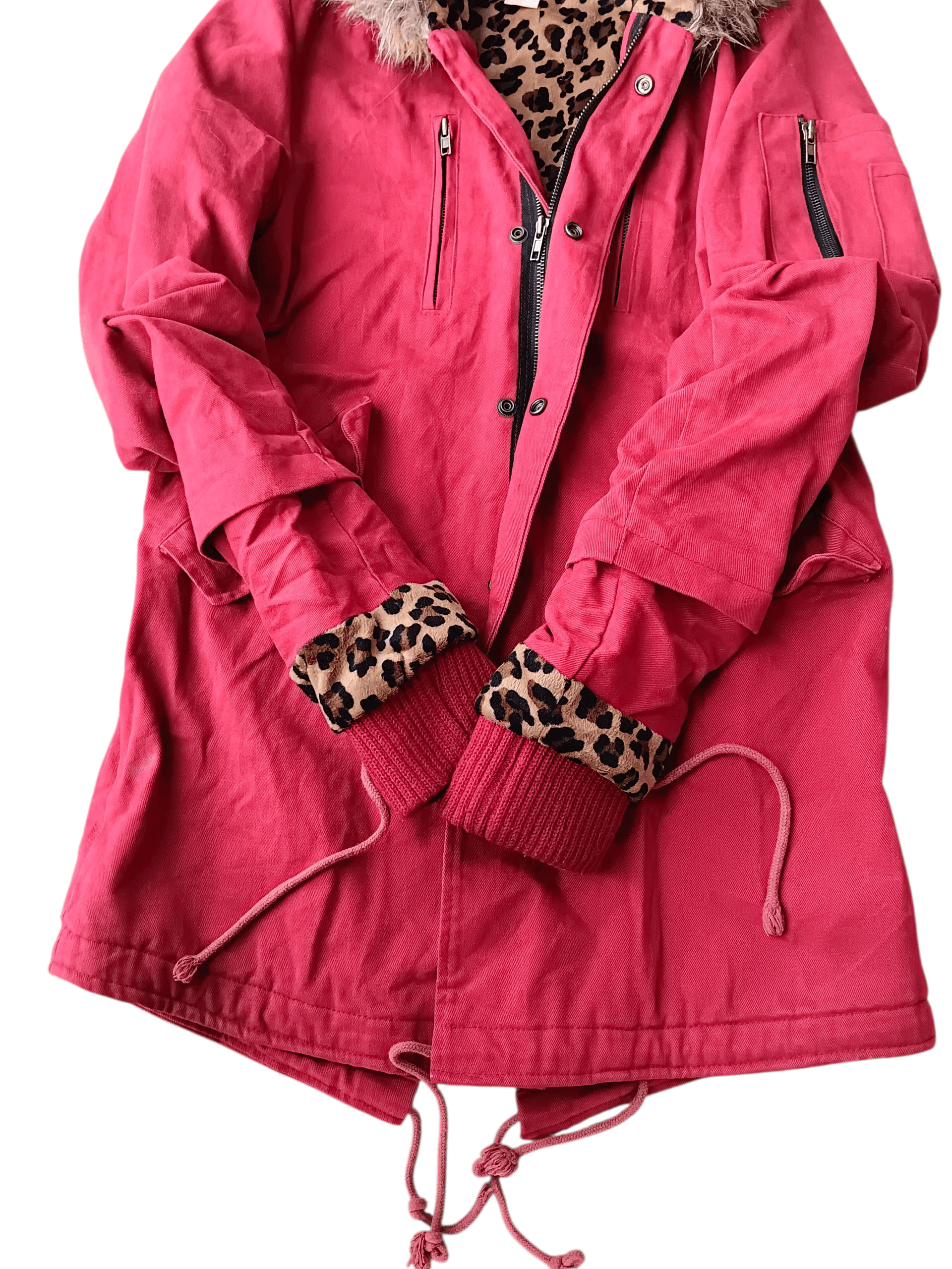 Attachment Attachment fur hoodie leopard linner parka jacket Size US M / EU 48-50 / 2 - 4 Thumbnail