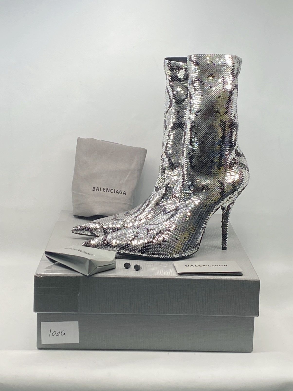 Balenciaga Balenciaga Knife Sequin High Heel Sock Booties size 38.5 Size US 8.5 / IT 38.5 - 10 Thumbnail