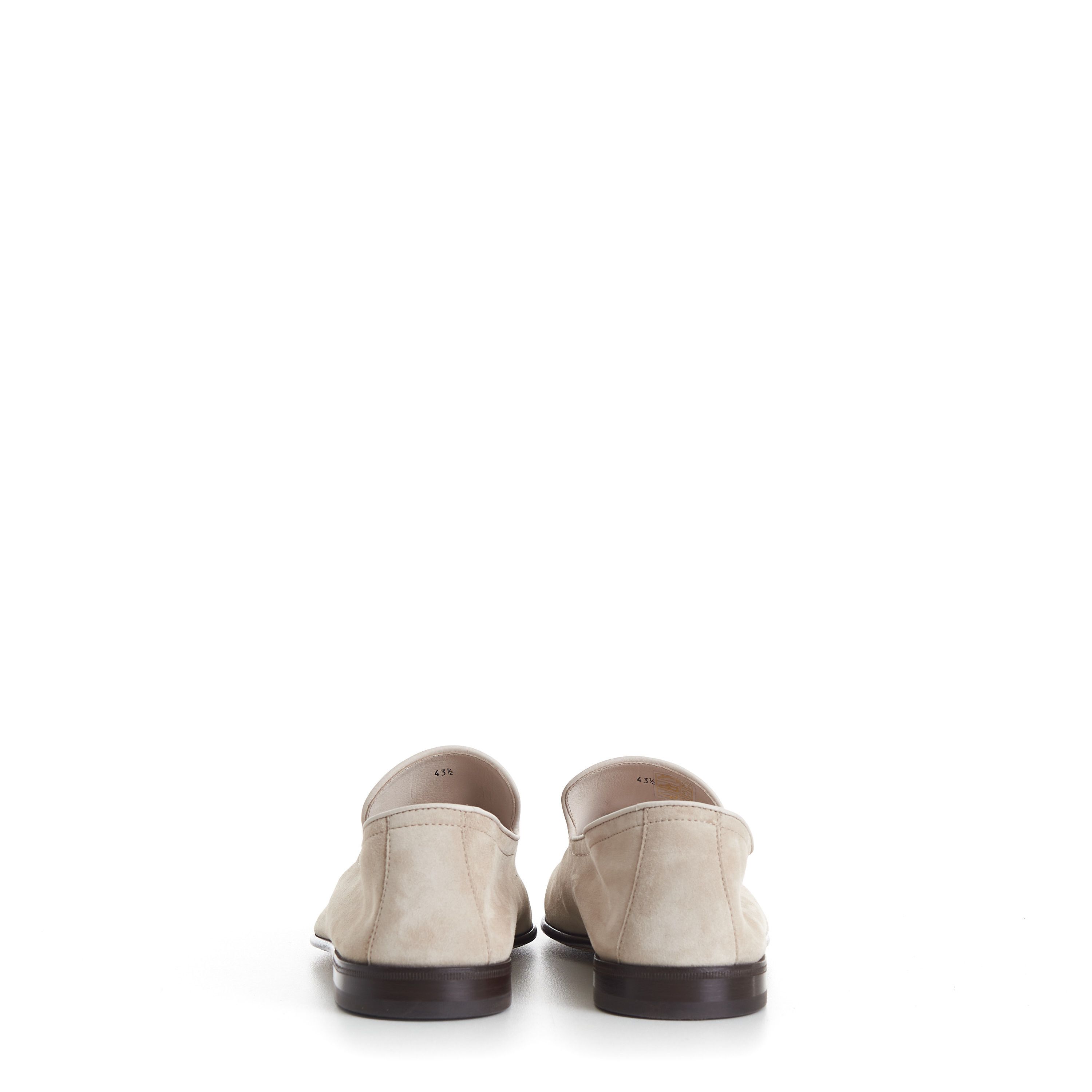 Brunello Cucinelli Sand Suede Unlined Loafers With Tassels Size US 10.5 / EU 43-44 - 7 Thumbnail