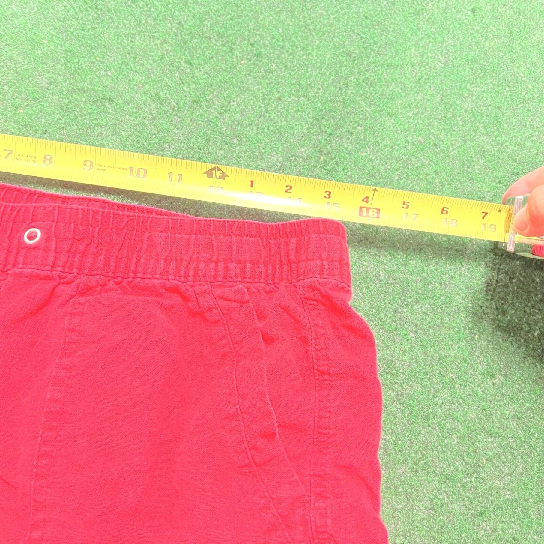 Nautica Nautica Shorts Womens Size M Red Linen Blend Pockets Casual Size 32" / US 10 / IT 46 - 4 Thumbnail