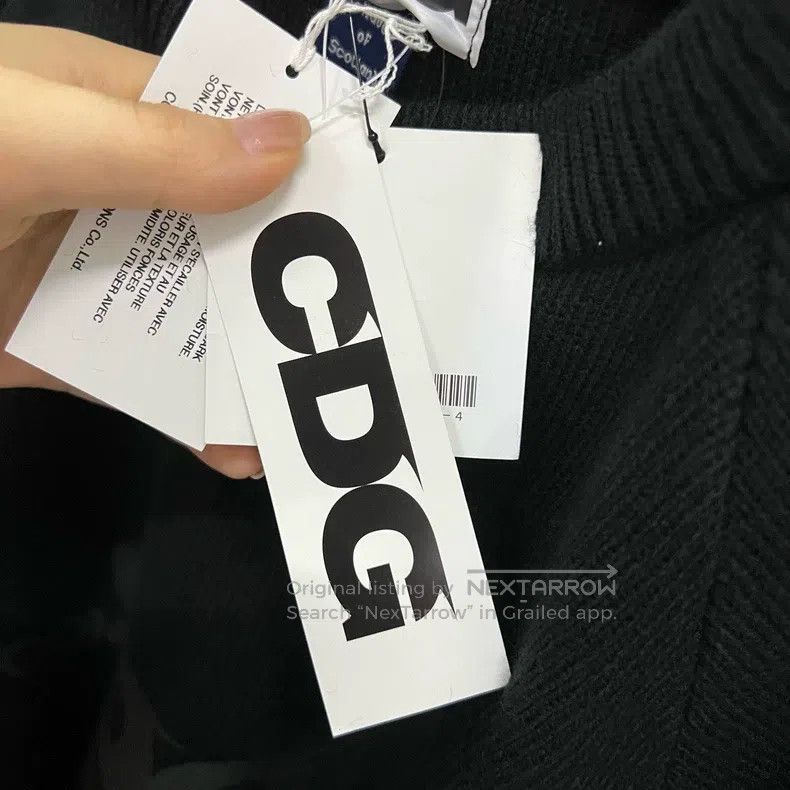 Comme des Garcons Comme Des Garcons Black Logo Printed Knitwear, Size L Size L / US 10 / IT 46 - 4 Thumbnail