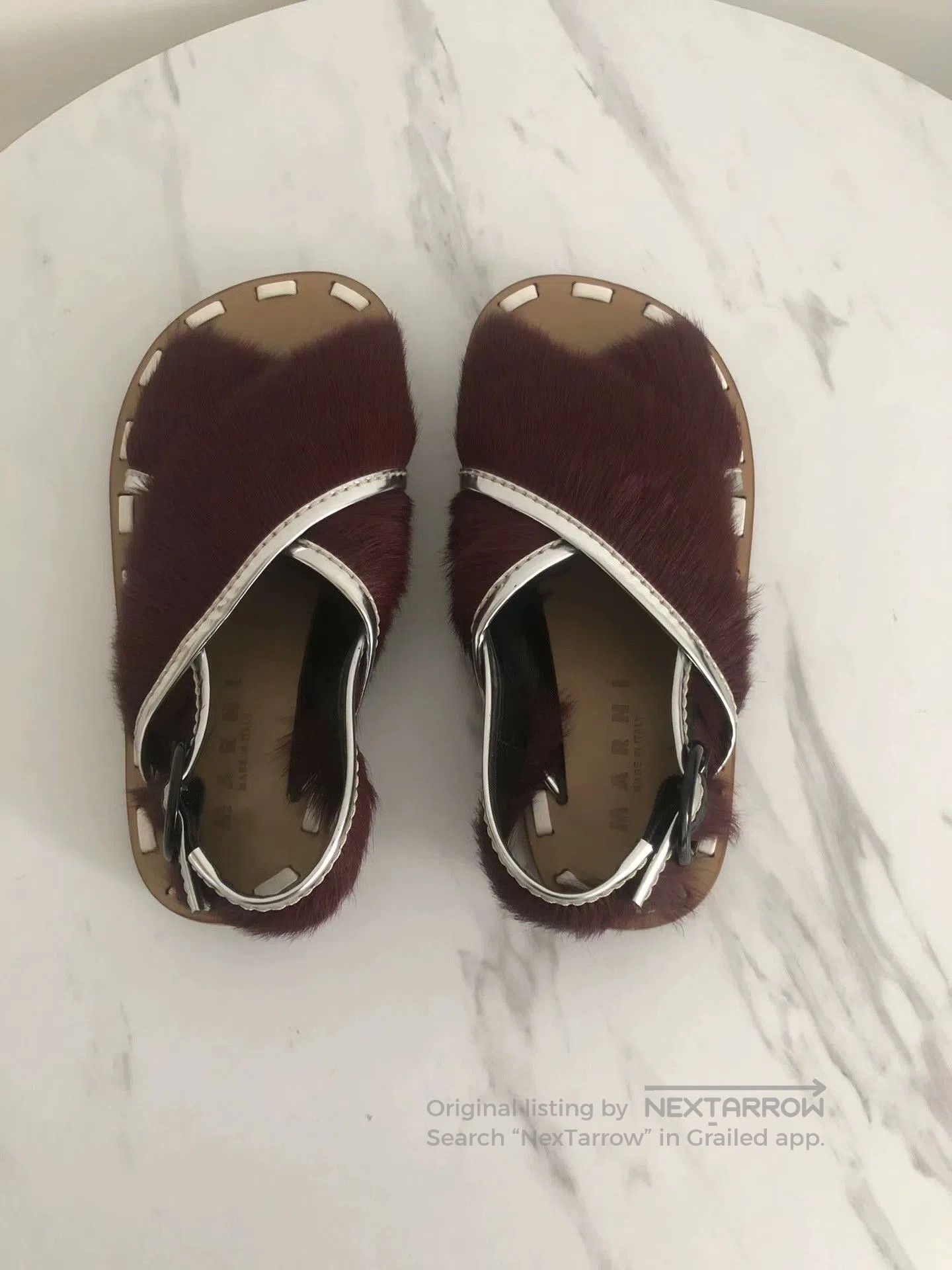 Marni Marni Genuine Mink Fur Slide Sandals. Size US 7 / IT 37 - 1 Thumbnail