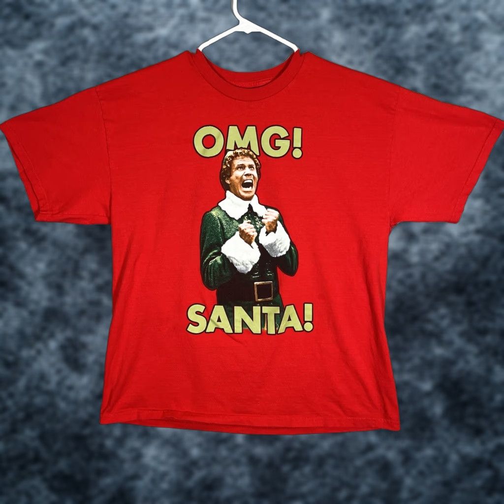 Vintage ELF Shirt The Movie Will Farrell Adult XL Red Holiday OMG Santa Mens Size US XL / EU 56 / 4 - 1 Thumbnail