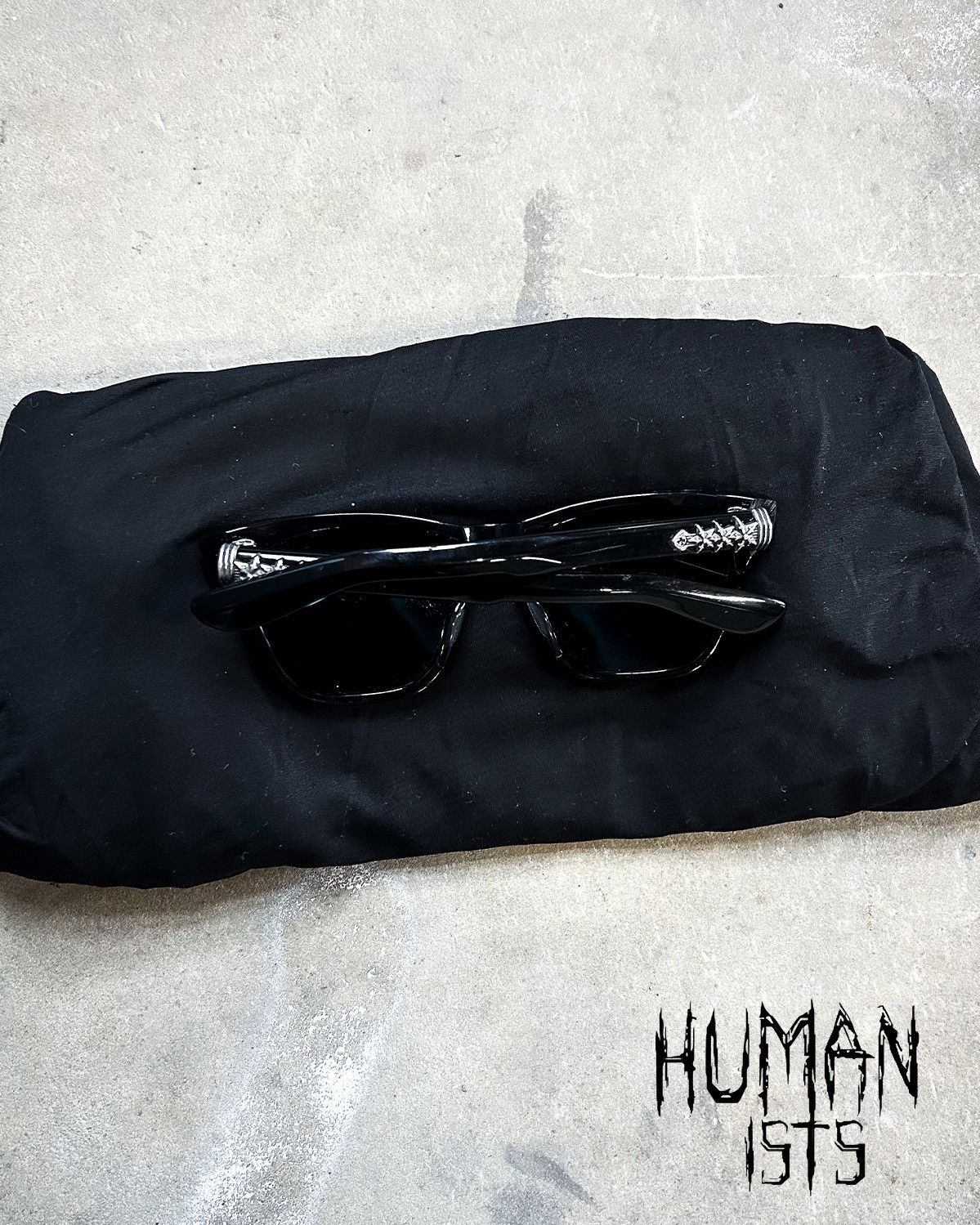Chrome Hearts BLACK “CLITTERATI” WAYFARER SUNGLASSES Size ONE SIZE - 1 Thumbnail