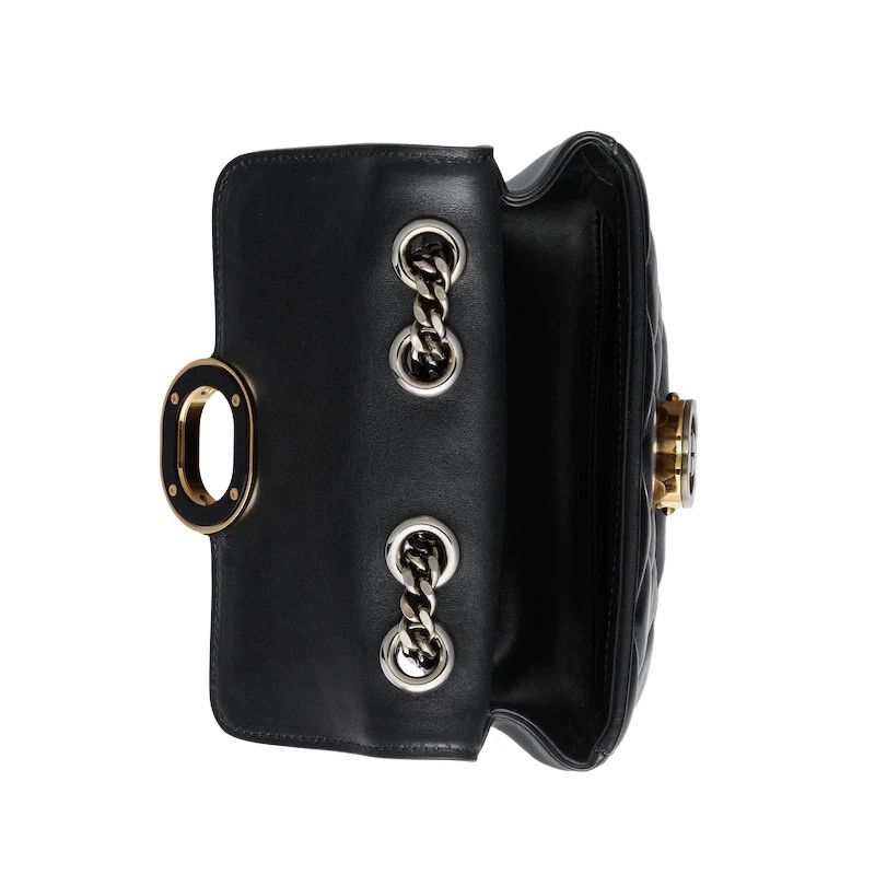 Gucci GUCCI Deco Mini Black Quilted Leather Shoulder Bag Size ONE SIZE - 5 Thumbnail