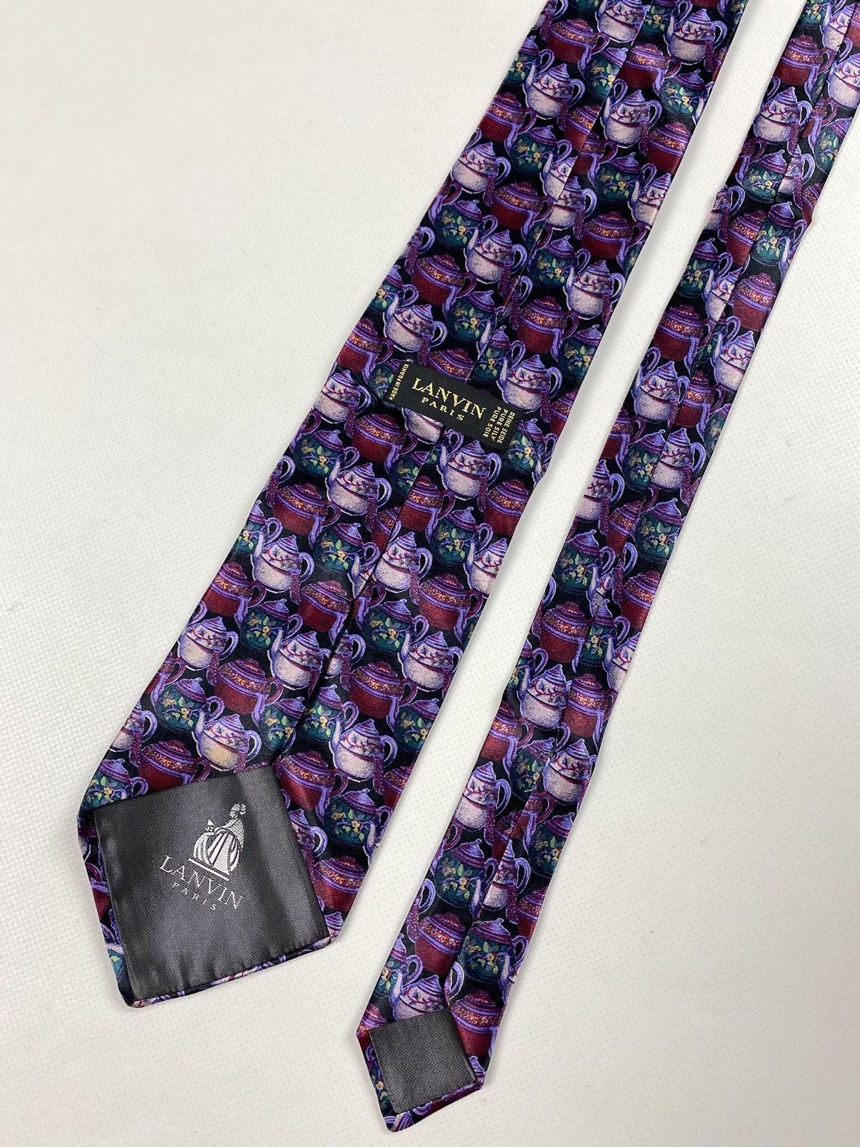 Lanvin × Vintage Lanvin Paris Vintage Patterned Silk Tie Size ONE SIZE - 8 Thumbnail