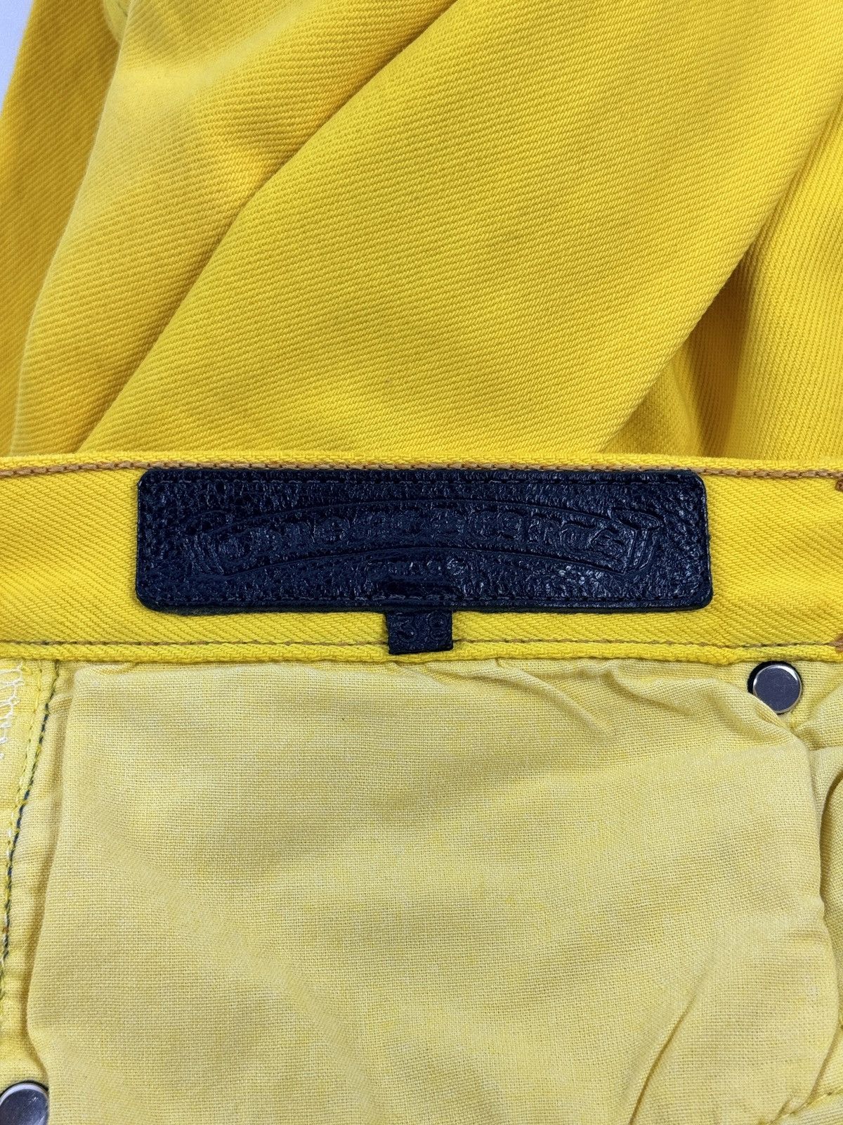 Chrome Hearts YELLOW F&F CROSS PATCH SILVER STUDS VINTAGE JEANS (RARE) Size US 38 / EU 54 - 12 Thumbnail