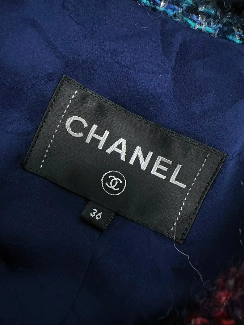 Chanel Chanel Hamburger series tweed red and blue plaid navy coll Size XS / US 0-2 / IT 36-38 - 6 Thumbnail