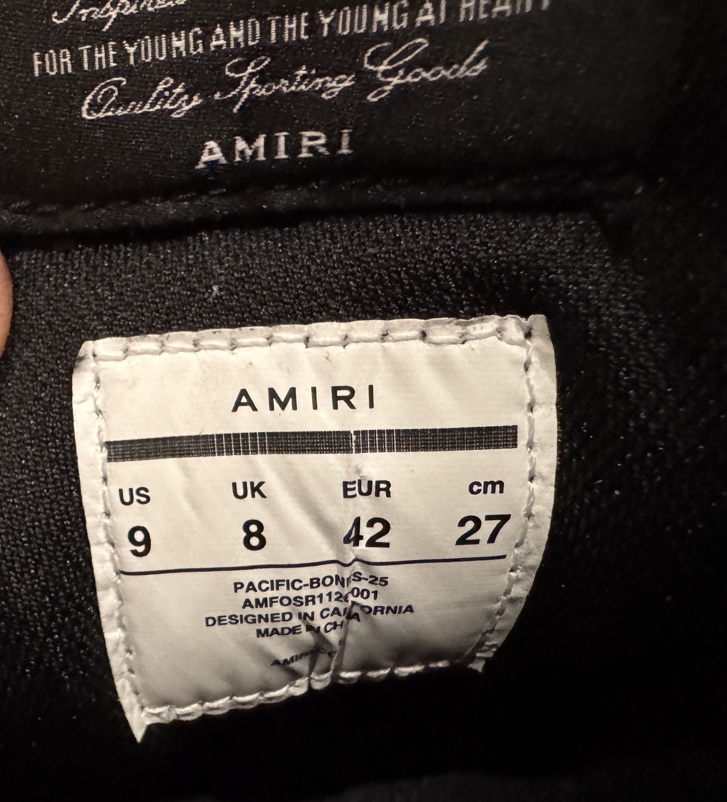 Amiri AMIRI PACIFIC BONES SNEAKERS SIZE 42 Size US 9 / EU 42 - 10 Thumbnail