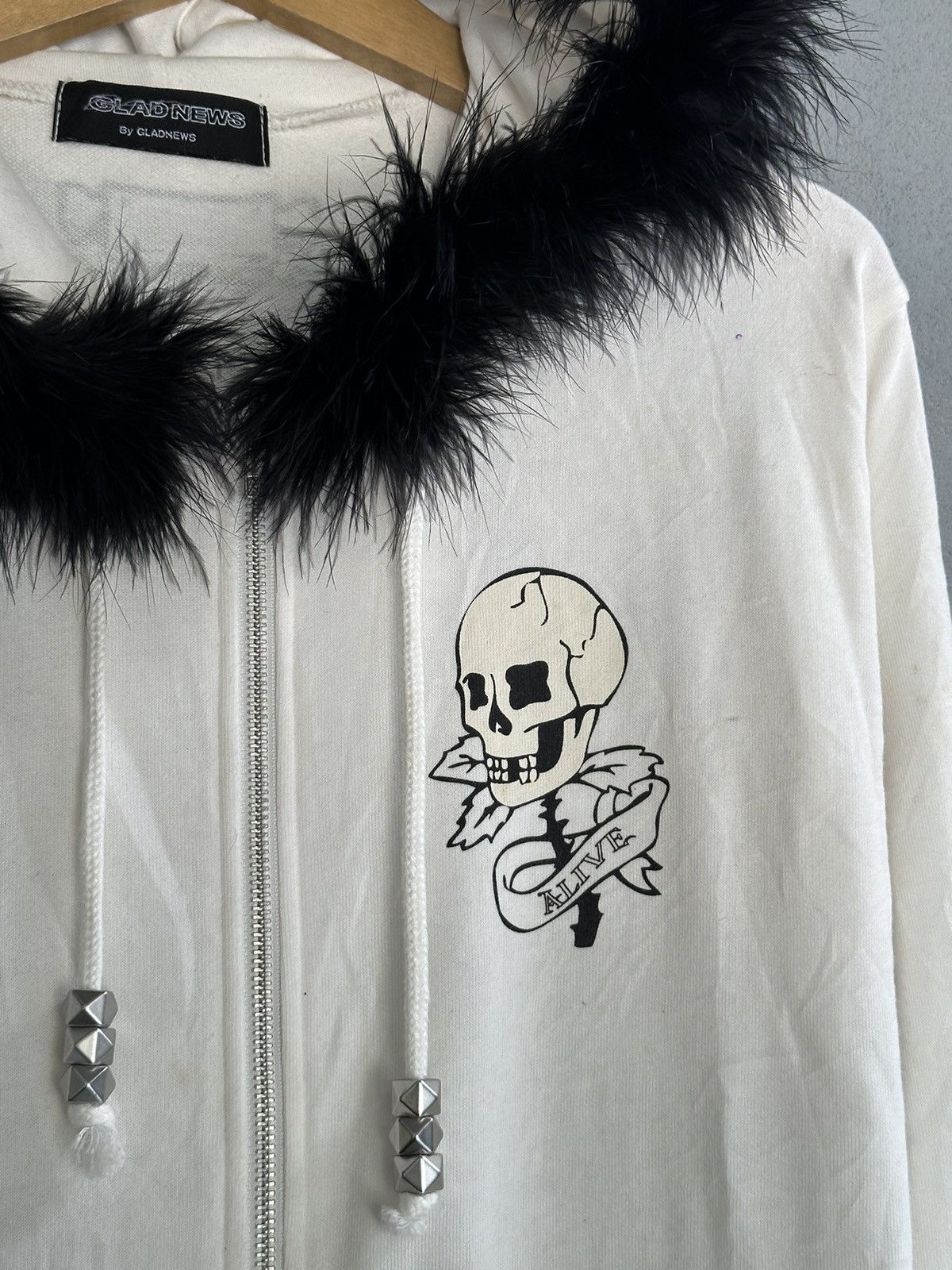 14th Addiction × Japanese Brand × Le Grande Bleu (L.G.B.) 💥 fur hoodie studded gladnews skull skelton ifsxstyle lgb Size US M / EU 48-50 / 2 - 6 Thumbnail