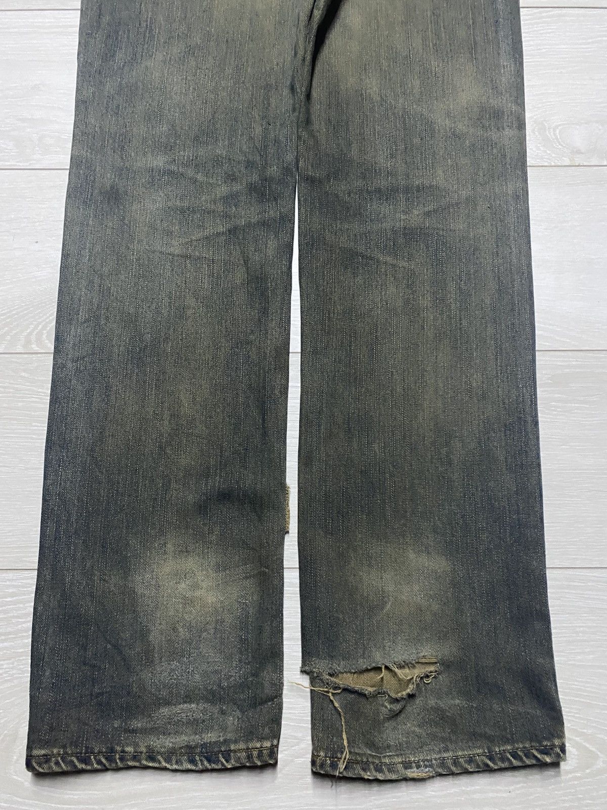 Junya Watanabe Vintage Japanese Brand Edwin 404 Mud Wash Distressed Jeans Size US 32 / EU 48 - 6 Thumbnail