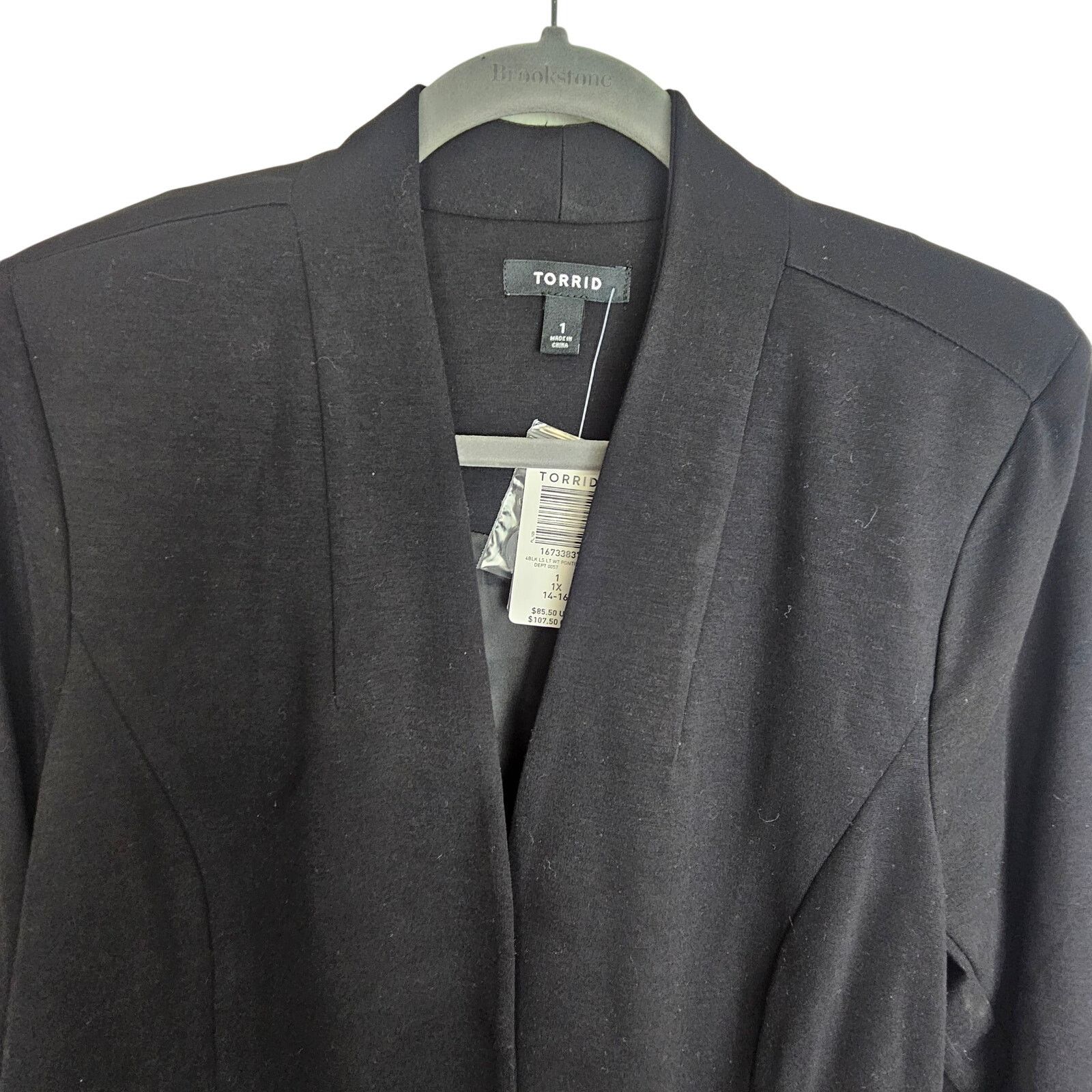 Torrid Torrid Womens Ponte Blazer Plus Size 1X Classic Career Corp Size XL / US 12-14 / IT 48-50 - 2 Thumbnail
