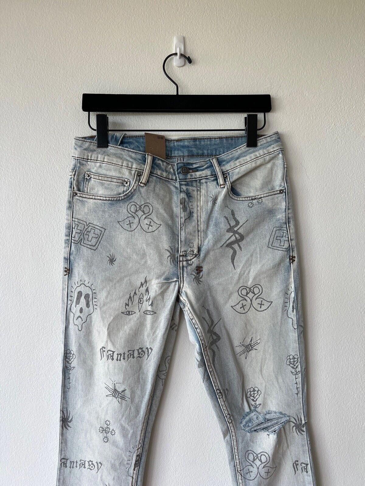 Ksubi new Ksubi mens denim jean chitch 32 blue stik n poke print Size US 32 / EU 48 - 2 Thumbnail