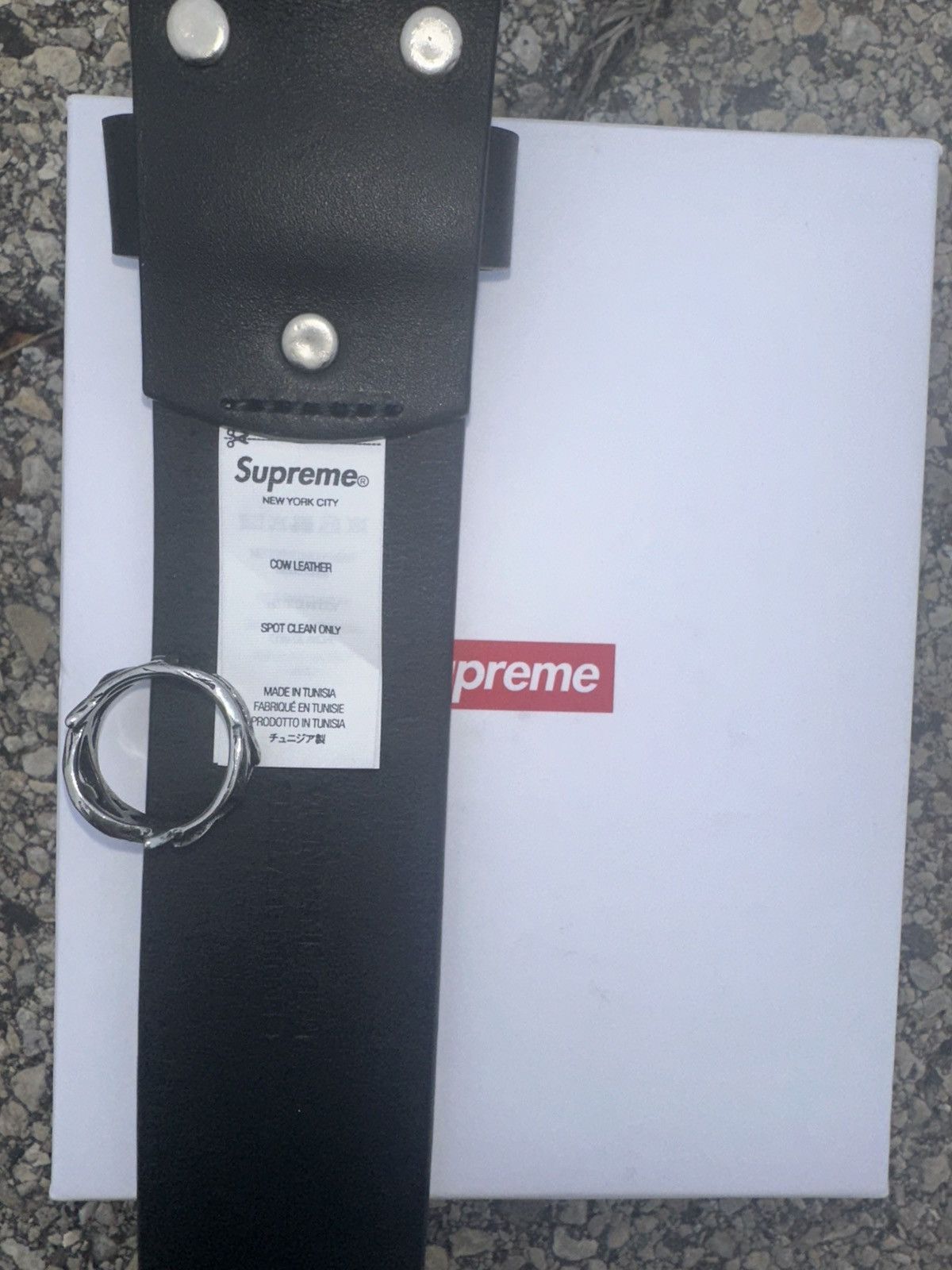 Supreme Repeat Leather Belt