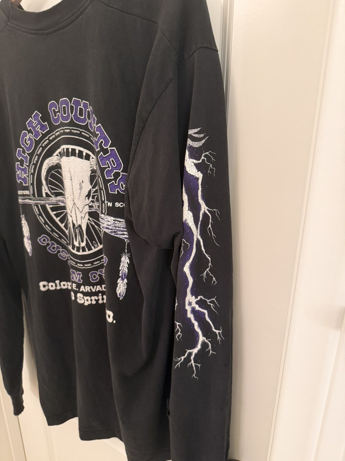 Vintage VINTAGE 90s High Country Cycles Longsleeve T-Shirt Size US XL / EU 56 / 4 - 4 Thumbnail