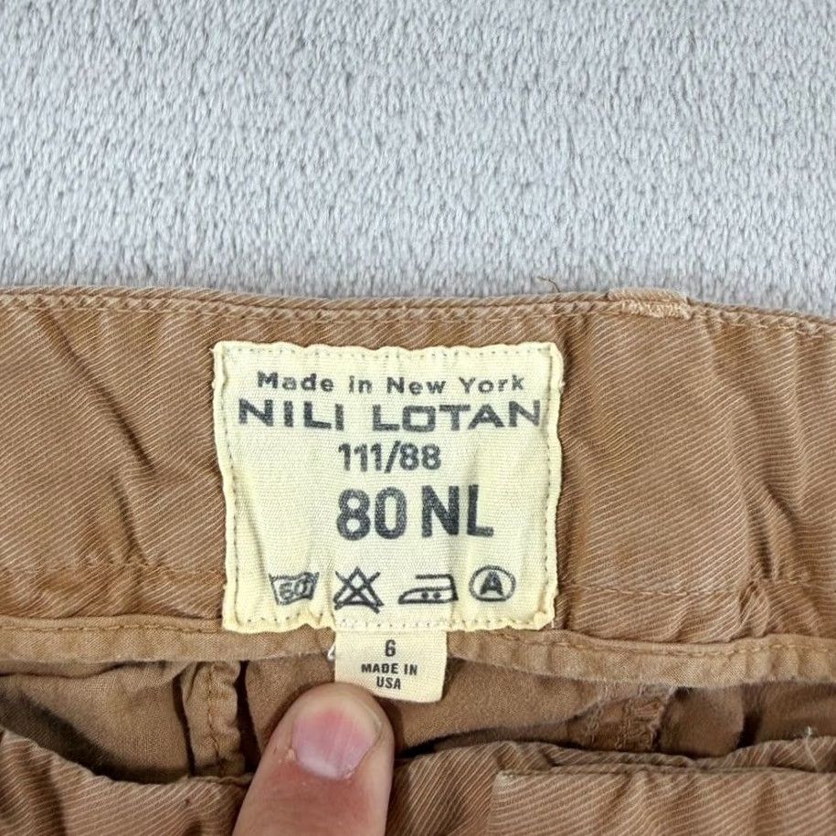 Nili Lotan Nili Lotan Montauk Cropped Hem Pants Brown Women 6 Straight Leg Pockets USA Designer Size 28" / US 6 / IT 42 - 2 Thumbnail