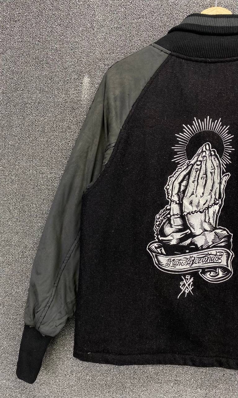 Japanese Brand Vintage Eyecandy Paisley Inspired Wacko Maria Varsity Jacket Size US L / EU 52-54 / 3 - 3 Thumbnail