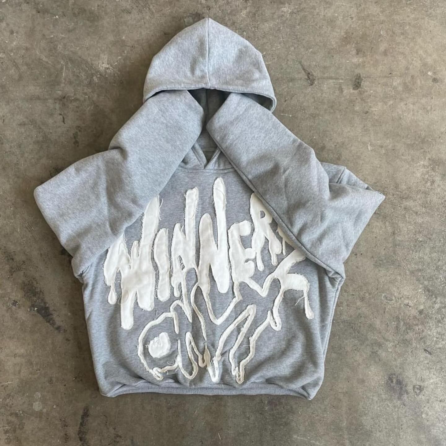 Japanese Brand Grey patchwork Hoodie Size US S / EU 44-46 / 1 - 2 Thumbnail