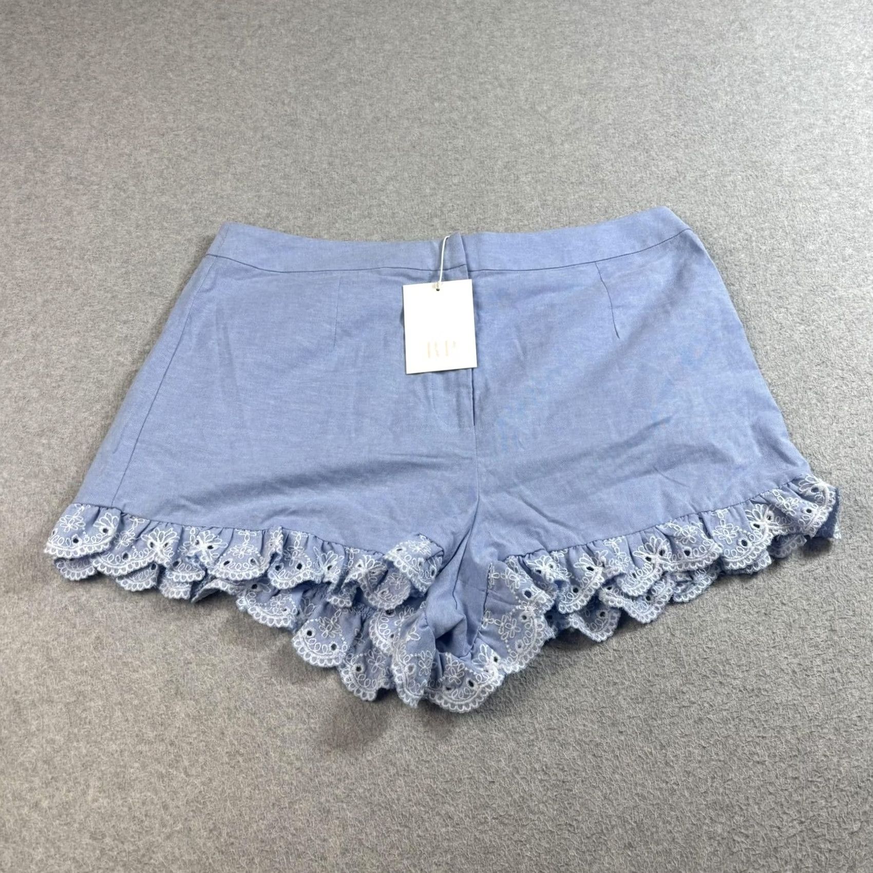 Vintage Rachel Parcell Tank Shorts Set Womens XL/14 Sky Blue Eyelet Cottage Coquette Outfit/Set Size 40" / US 18 - 2 Thumbnail